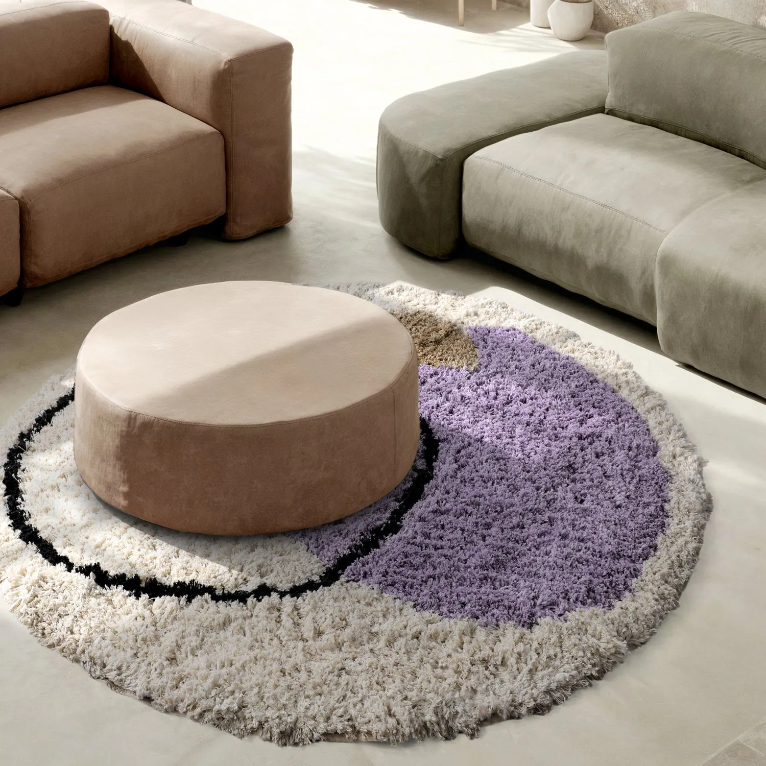 Kerek szőnyeg - Londa Natural Cotton Shaggy (többszínű)