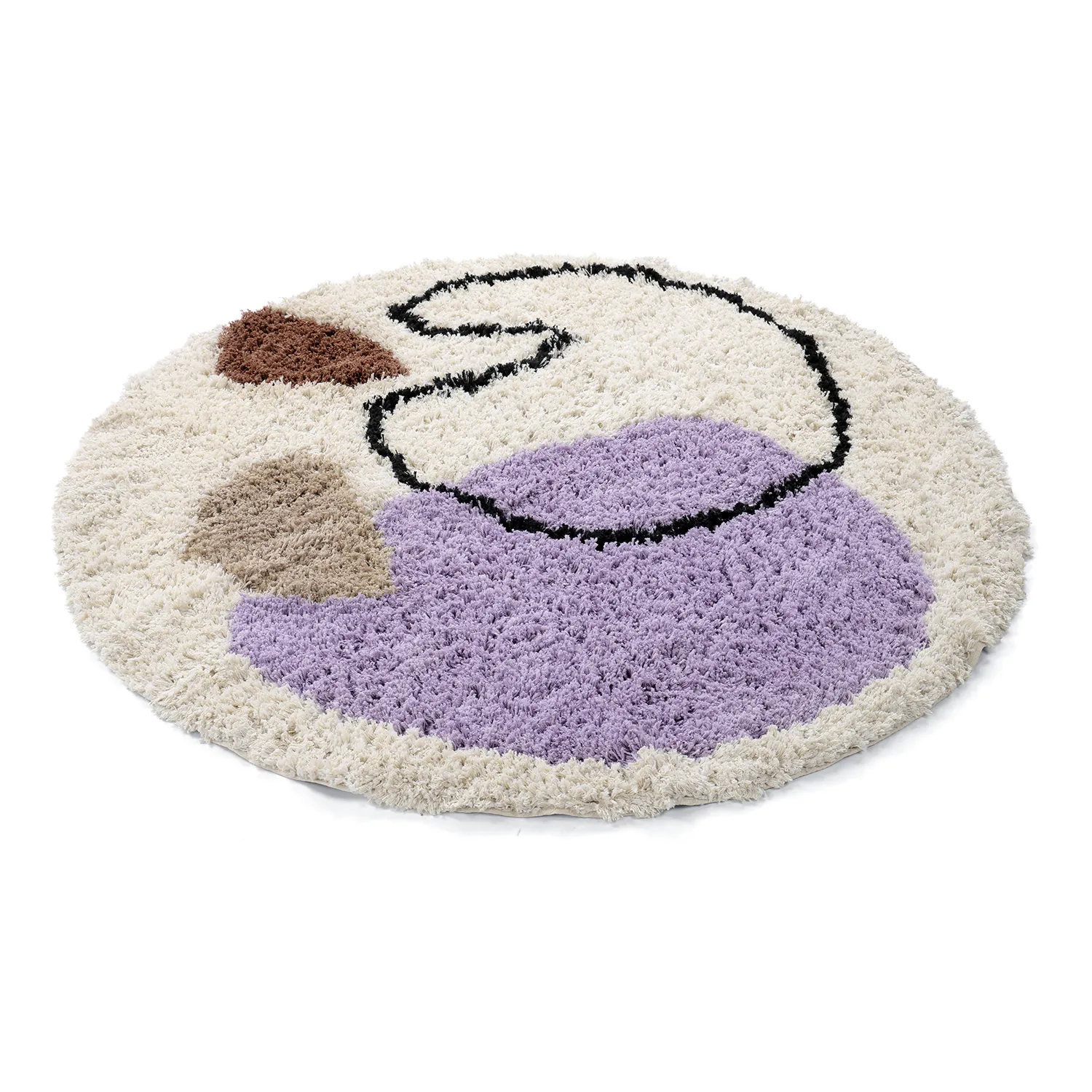 Kerek szőnyeg - Naousa Natural Cotton Shaggy (multi)