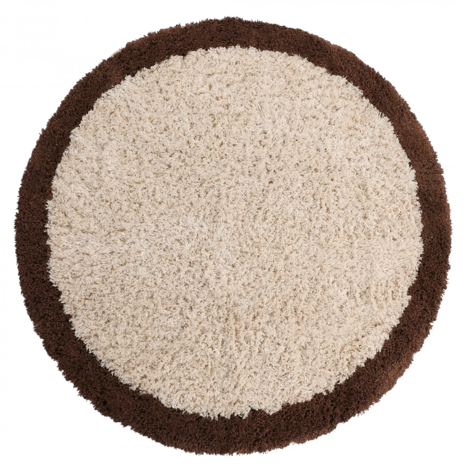 Kerek szőnyeg - Sagres Natural Cotton Shaggy (törtfehér/barna)
