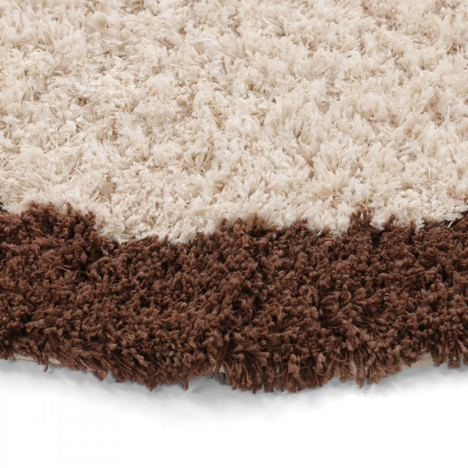 Kerek szőnyeg - Sagres Natural Cotton Shaggy (törtfehér/barna)
