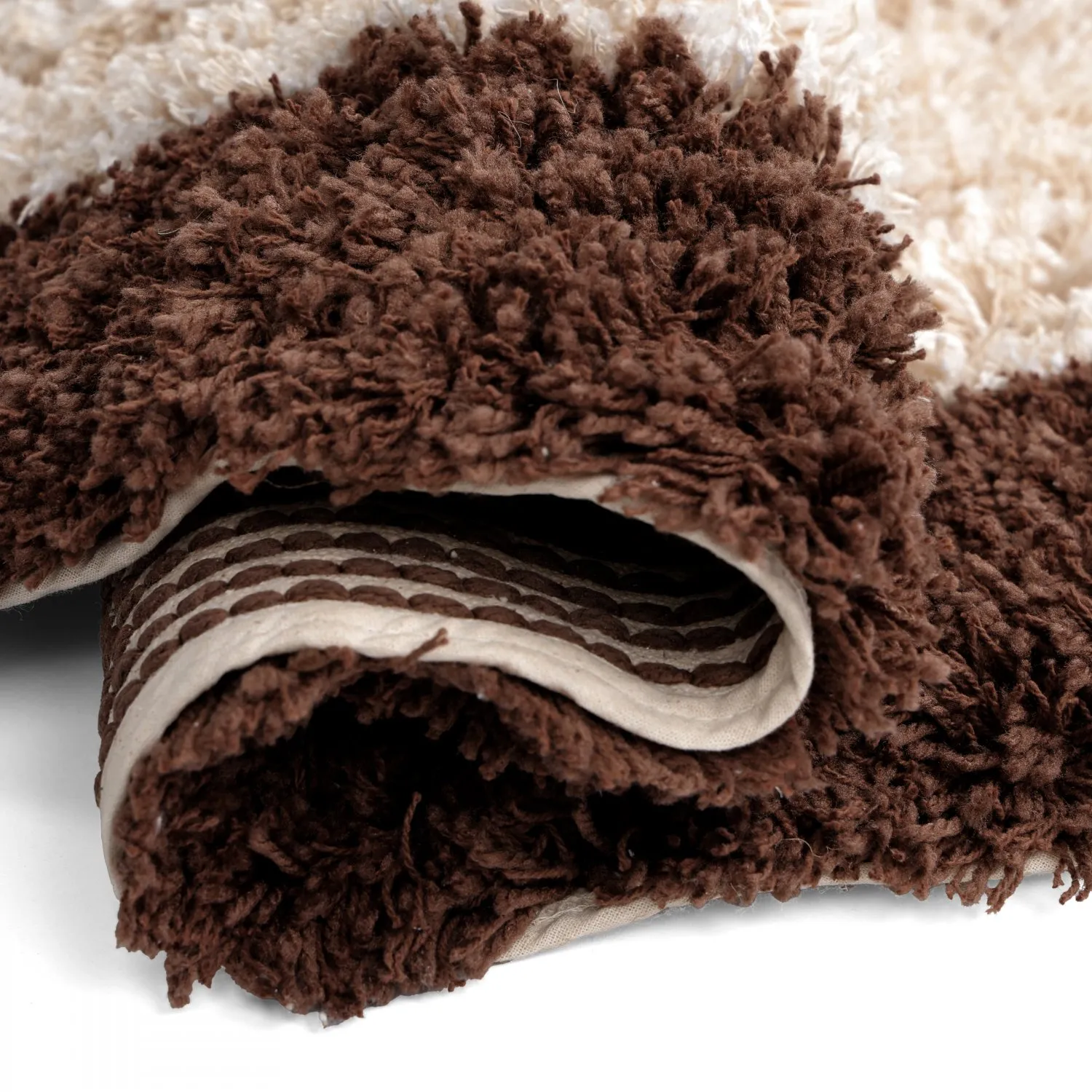 Kerek szőnyeg - Sagres Natural Cotton Shaggy (törtfehér/barna)