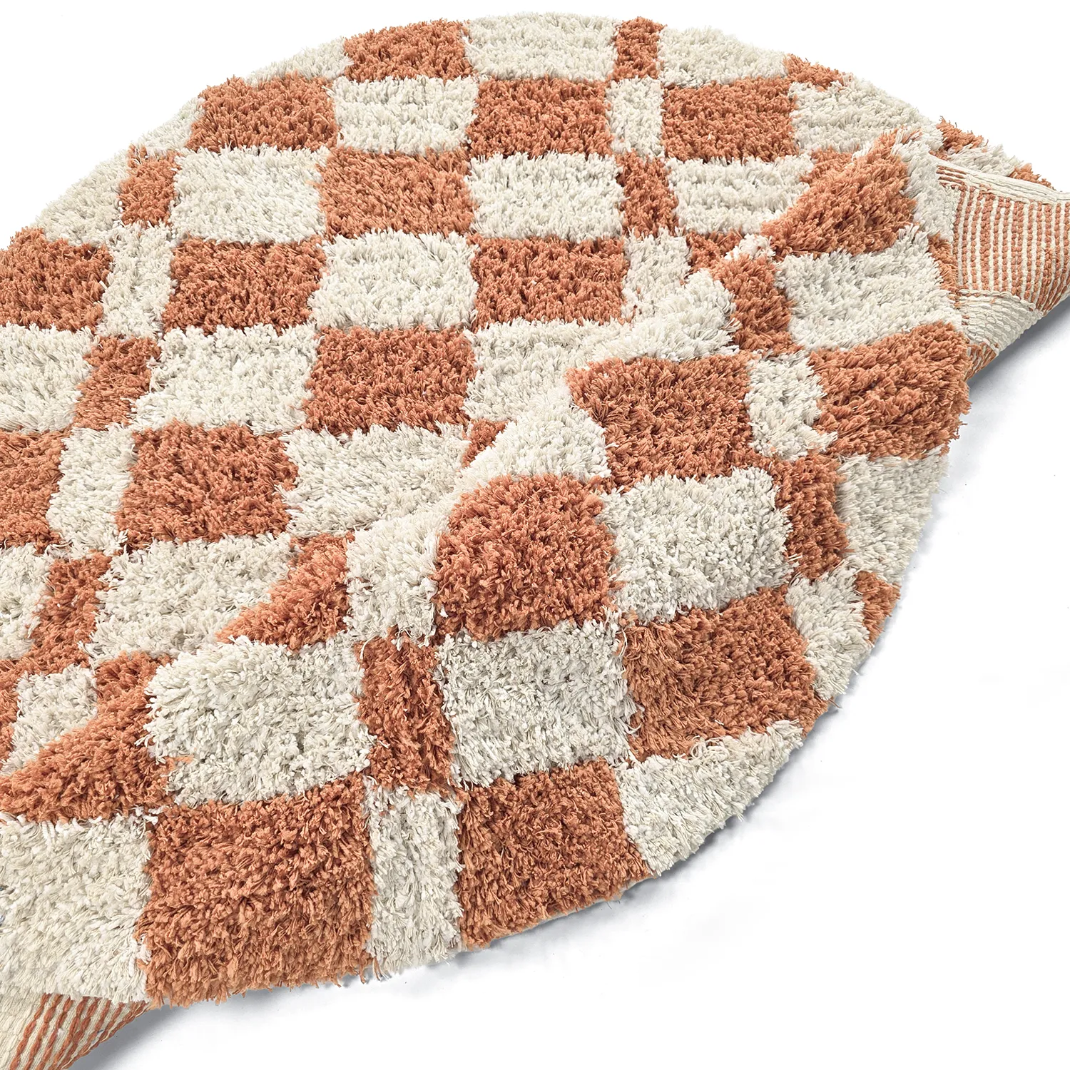 Kerek szőnyeg - Atrani Natural Cotton Shaggy (narancs)