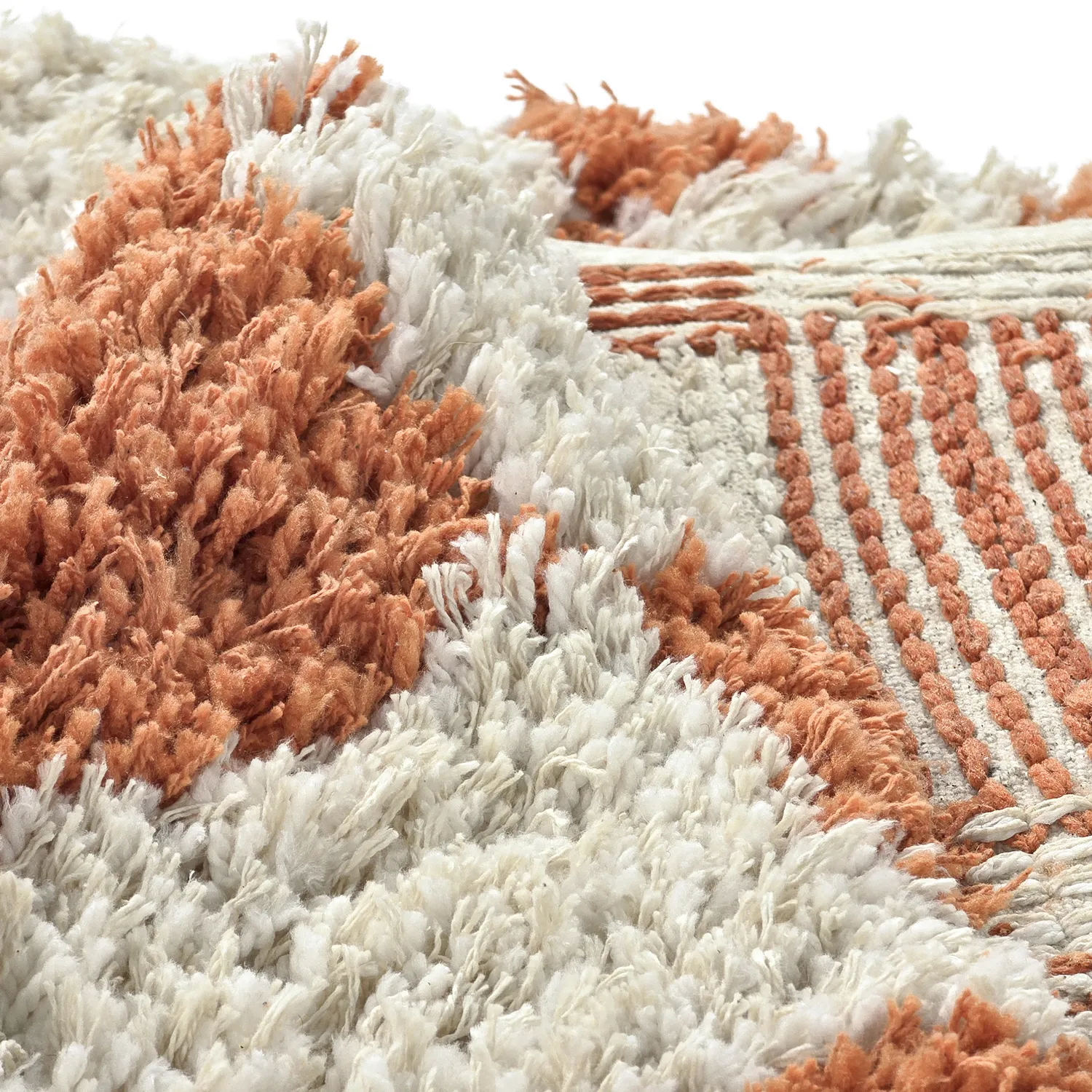 Kerek szőnyeg - Atrani Natural Cotton Shaggy (narancs)