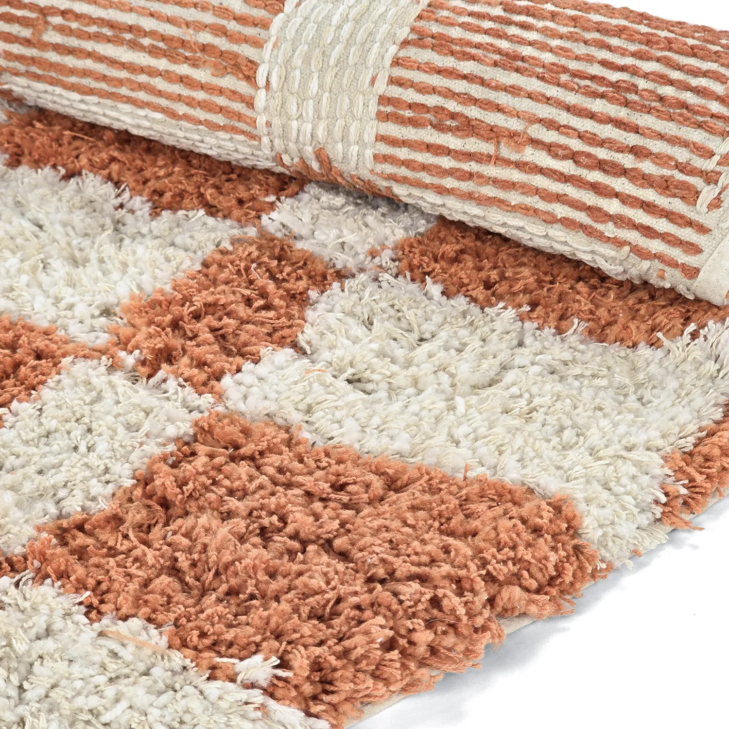 Kerek szőnyeg - Atrani Natural Cotton Shaggy (narancs)