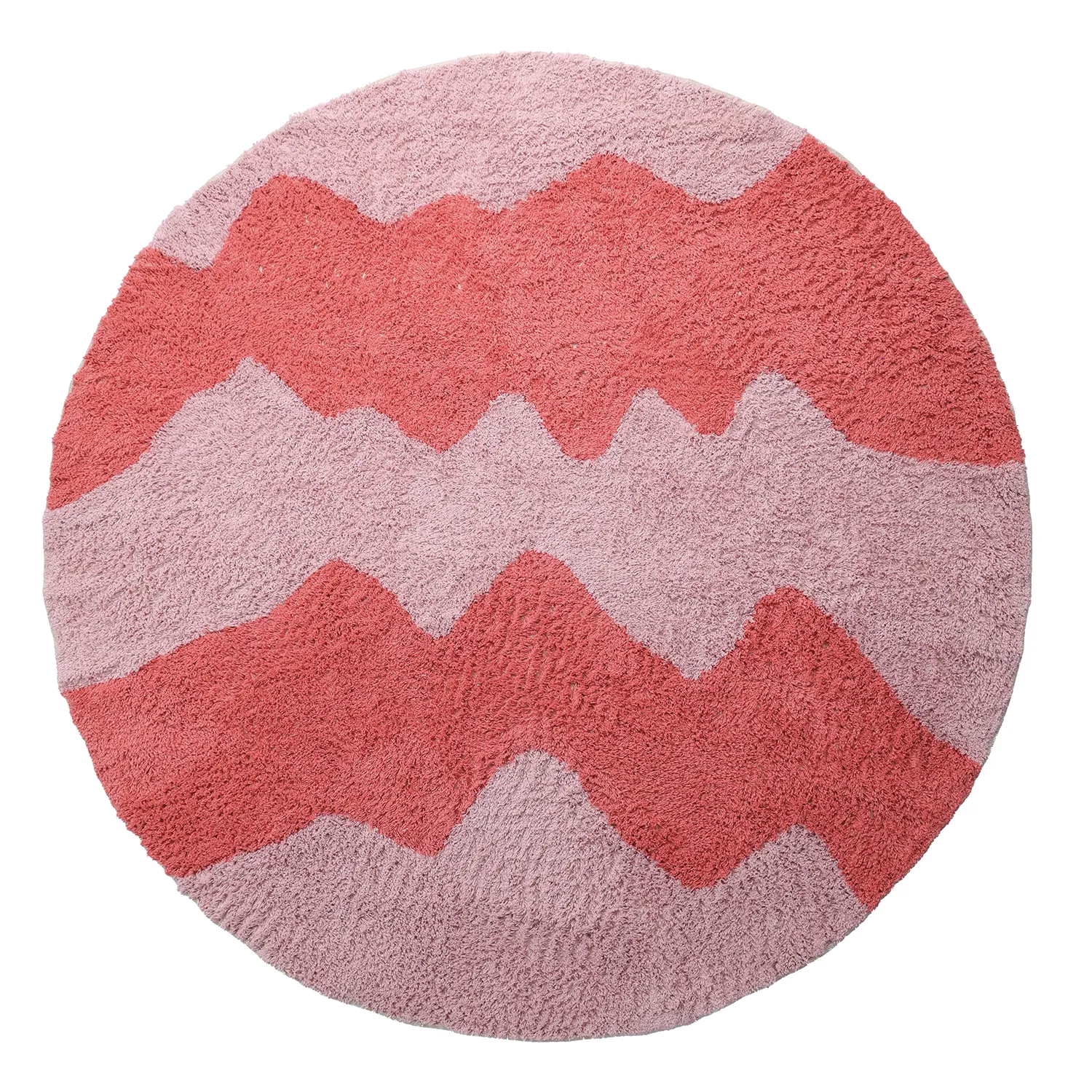 Kerek szőnyeg - Amira Natural Cotton Shaggy (rózsaszín/narancssárga)