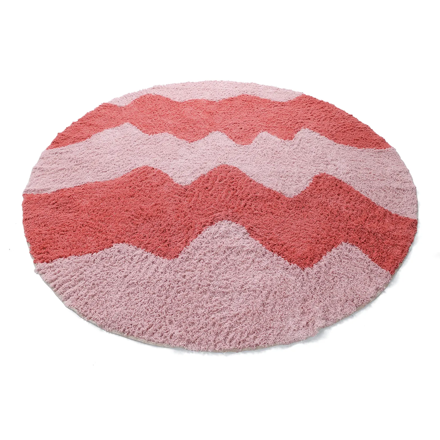 Kerek szőnyeg - Amira Natural Cotton Shaggy (rózsaszín/narancssárga)