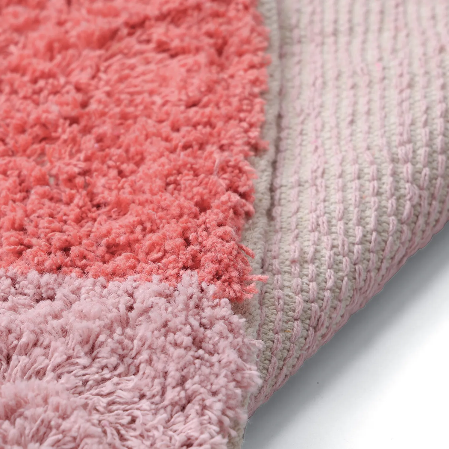 Kerek szőnyeg - Amira Natural Cotton Shaggy (rózsaszín/narancssárga)
