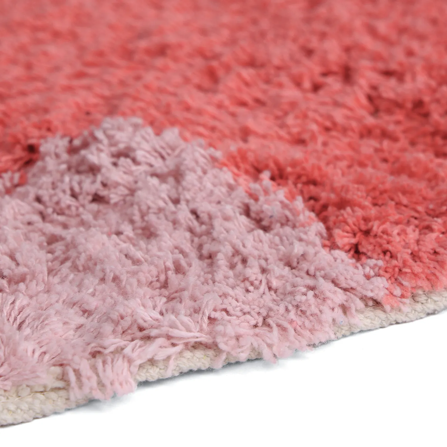 Kerek szőnyeg - Amira Natural Cotton Shaggy (rózsaszín/narancssárga)