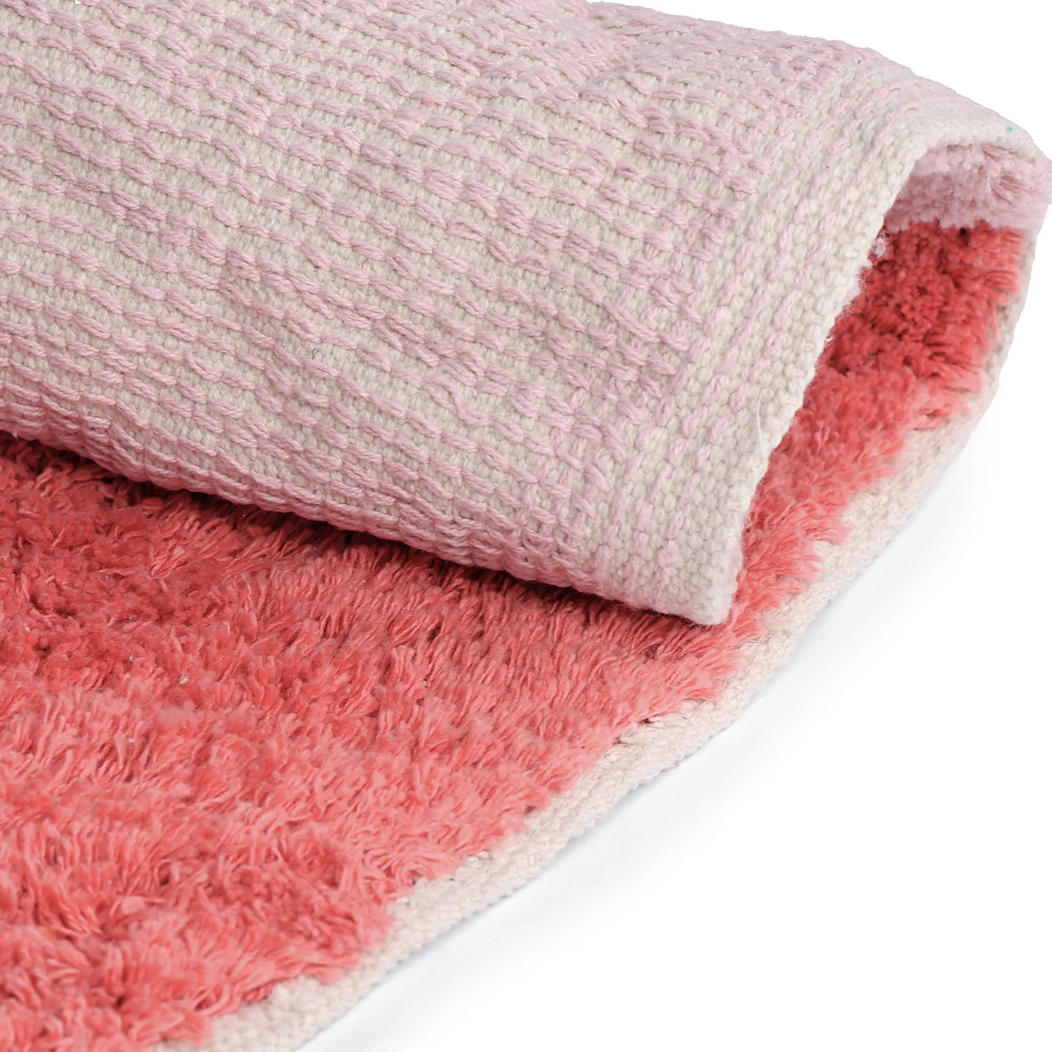 Kerek szőnyeg - Amira Natural Cotton Shaggy (rózsaszín/narancssárga)
