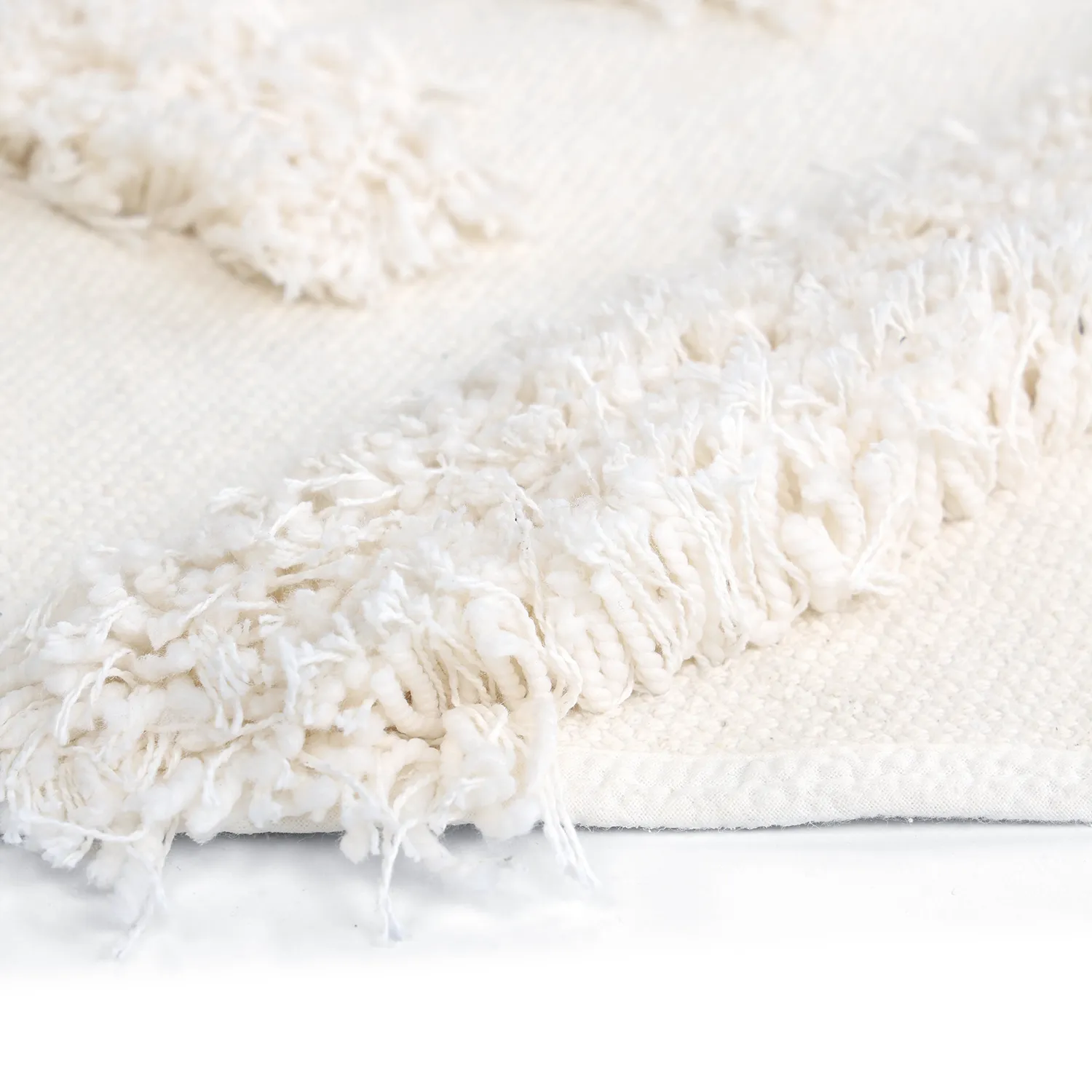 Kerek szőnyeg - Cazorla Natural Cotton Shaggy (piszkosfehér)