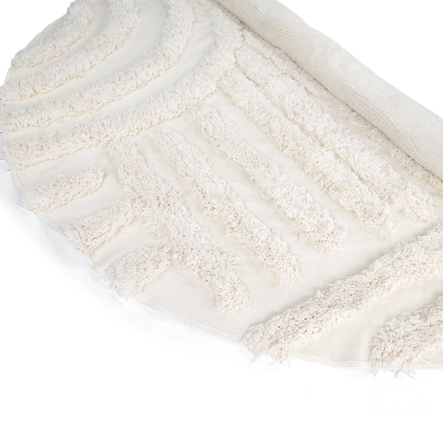 Kerek szőnyeg - Cazorla Natural Cotton Shaggy (piszkosfehér)