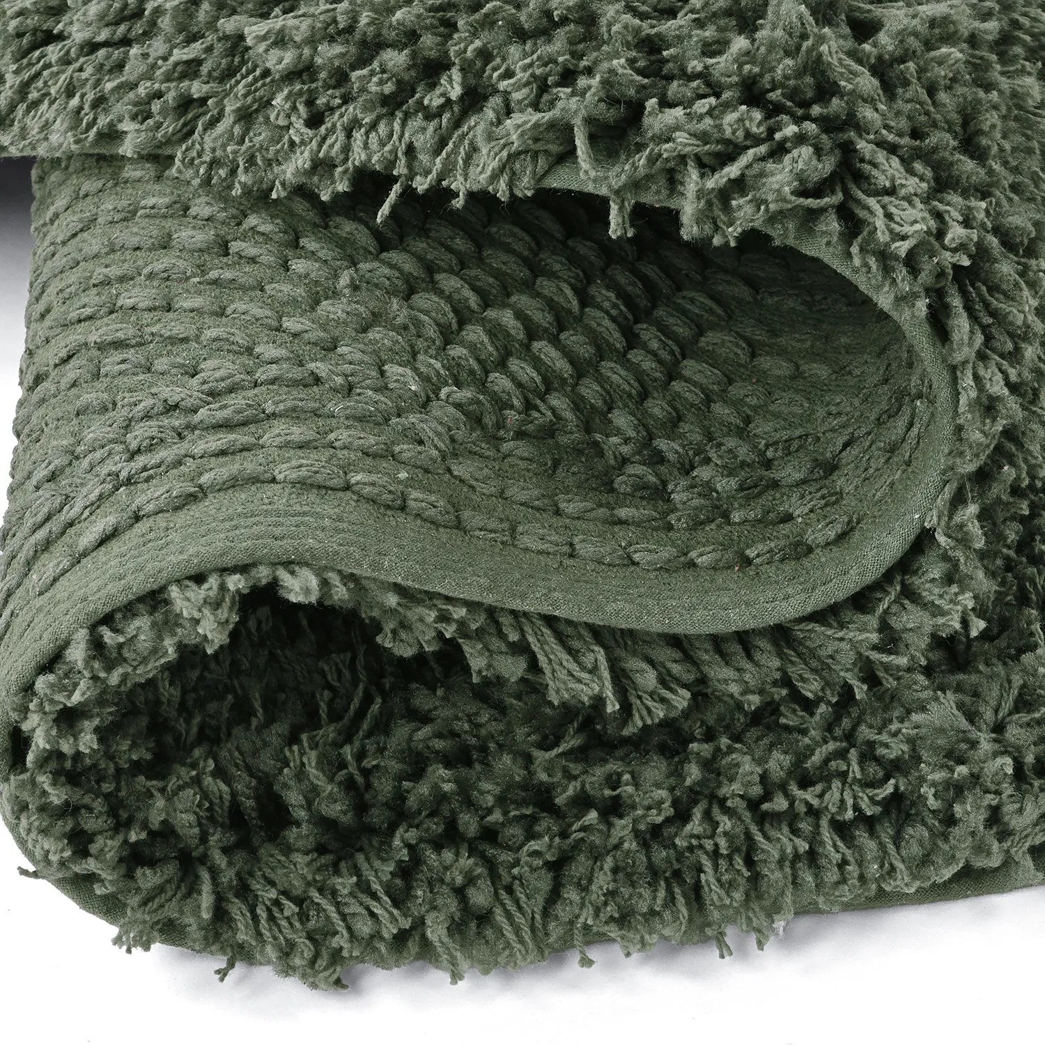 Kerek szőnyeg - Combarro Solid Cotton Shaggy (zöld)