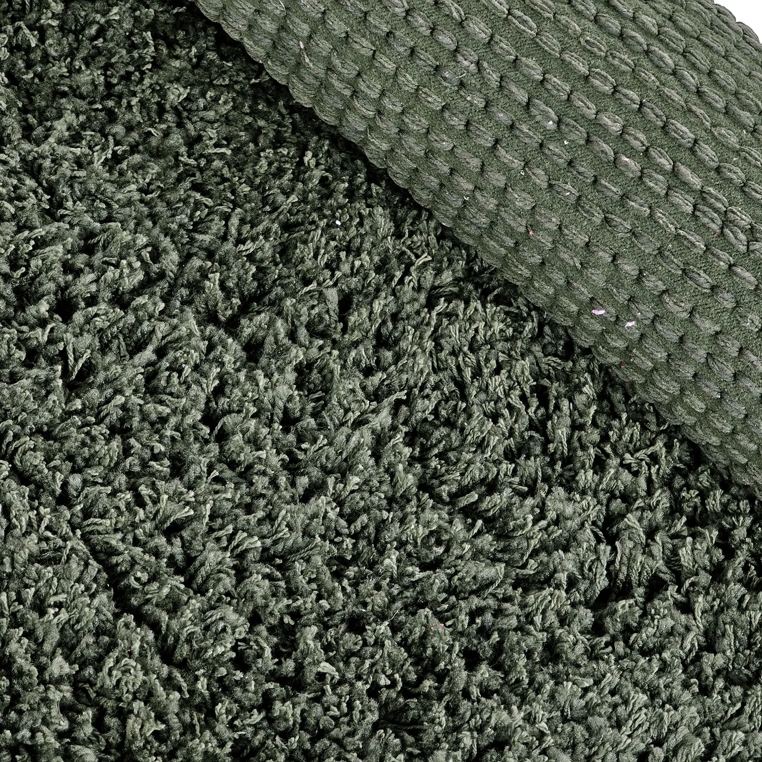 Kerek szőnyeg - Combarro Solid Cotton Shaggy (zöld)