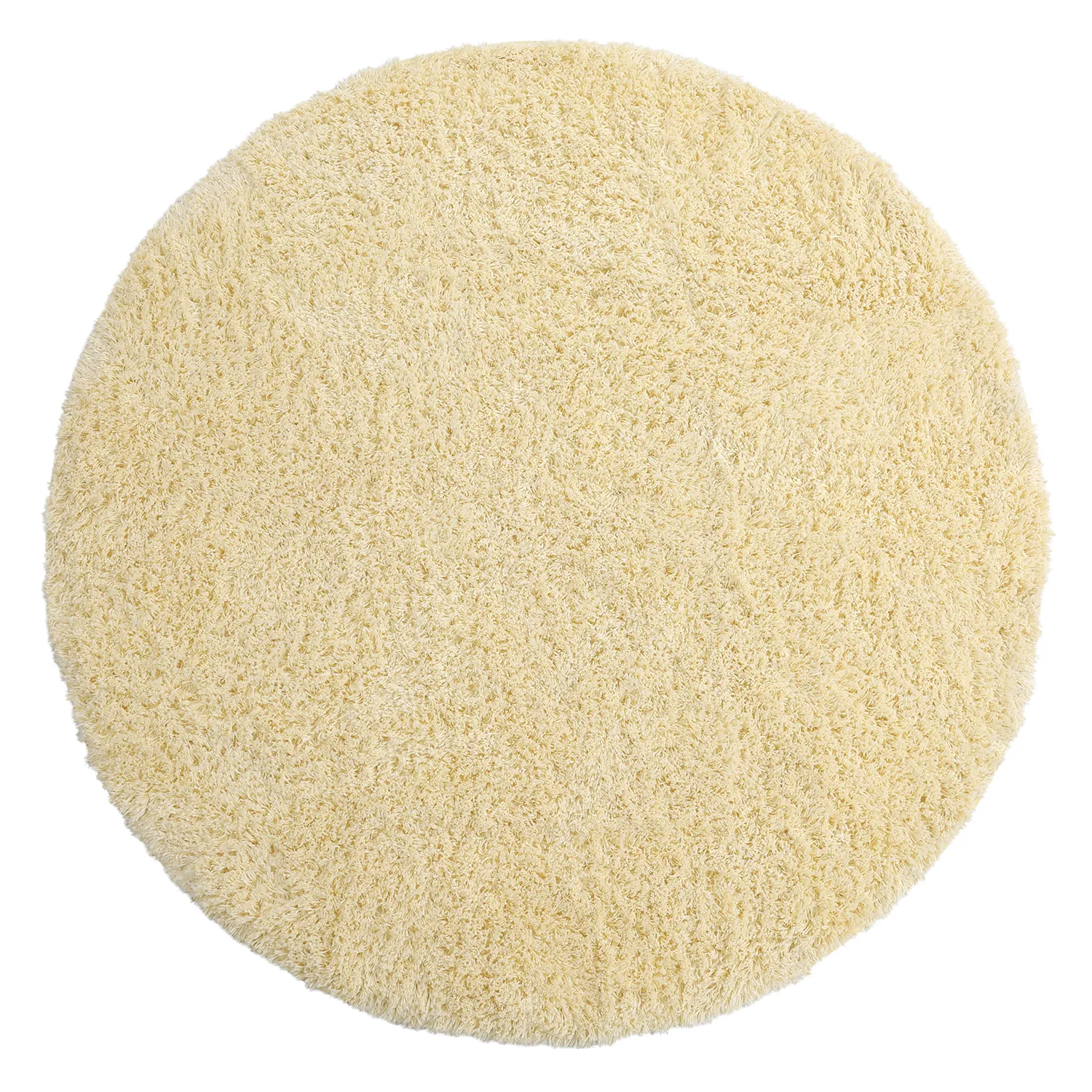 Kerek szőnyeg - Combarro Solid Cotton Shaggy (világossárga)