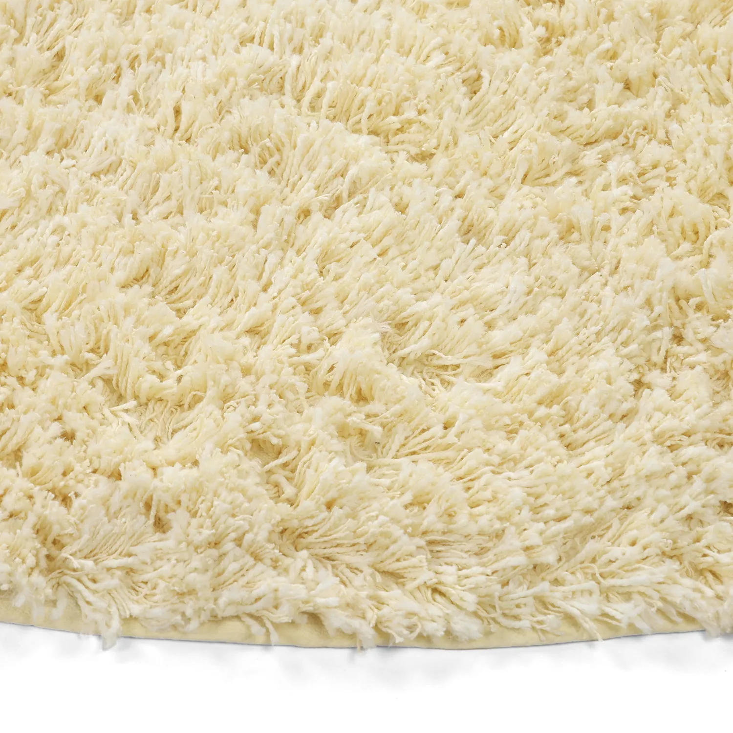 Kerek szőnyeg - Combarro Solid Cotton Shaggy (világossárga)