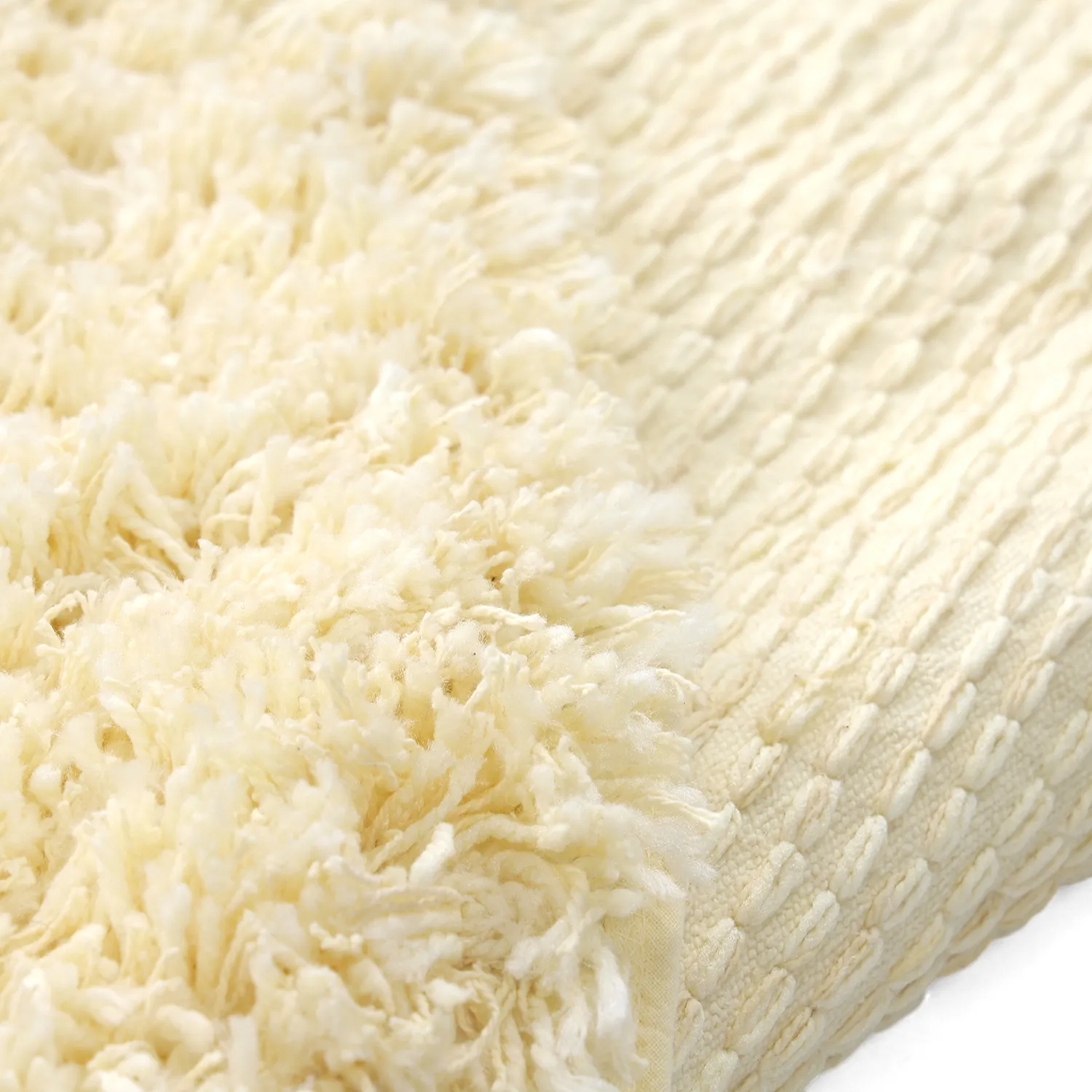 Kerek szőnyeg - Combarro Solid Cotton Shaggy (világossárga)