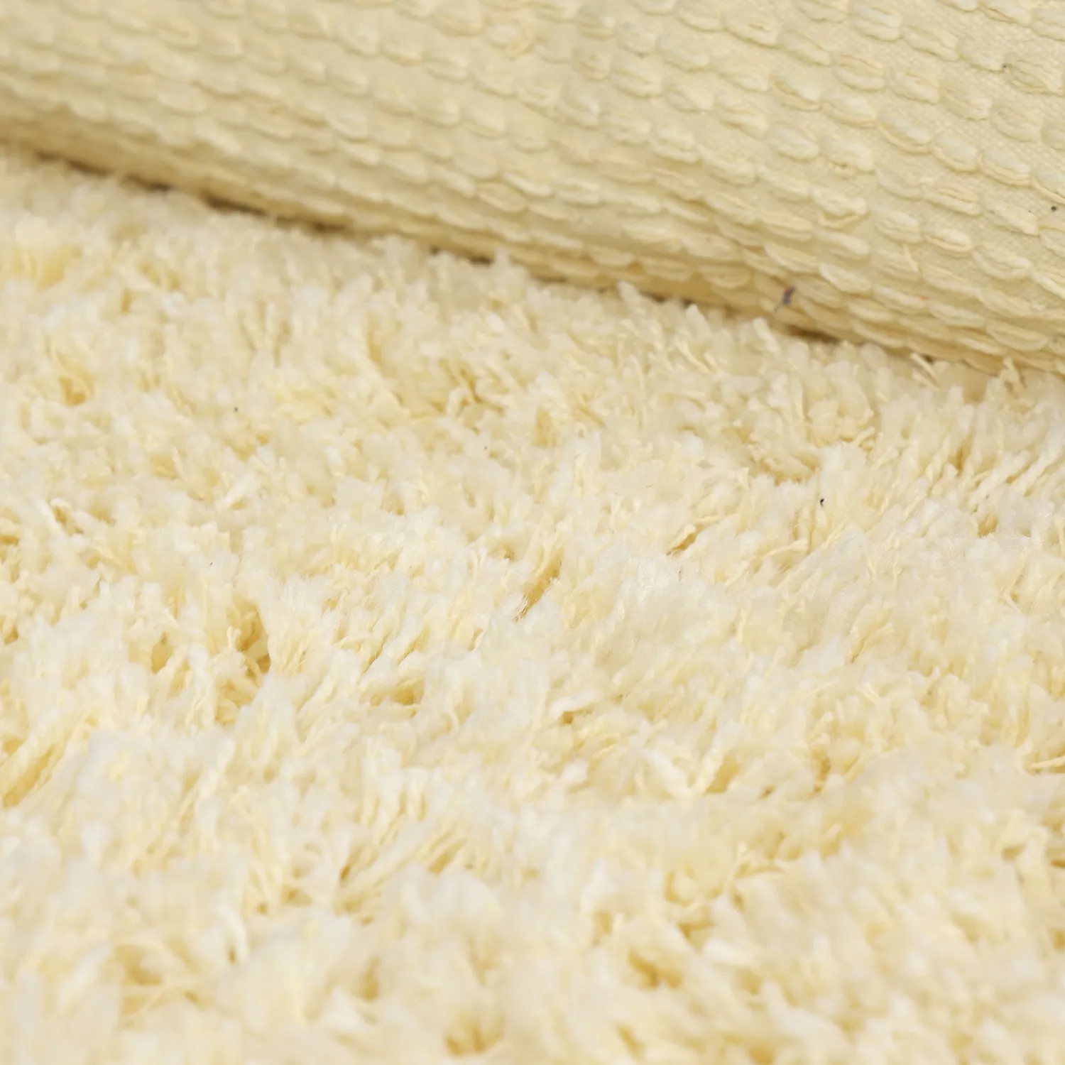 Kerek szőnyeg - Combarro Solid Cotton Shaggy (világossárga)
