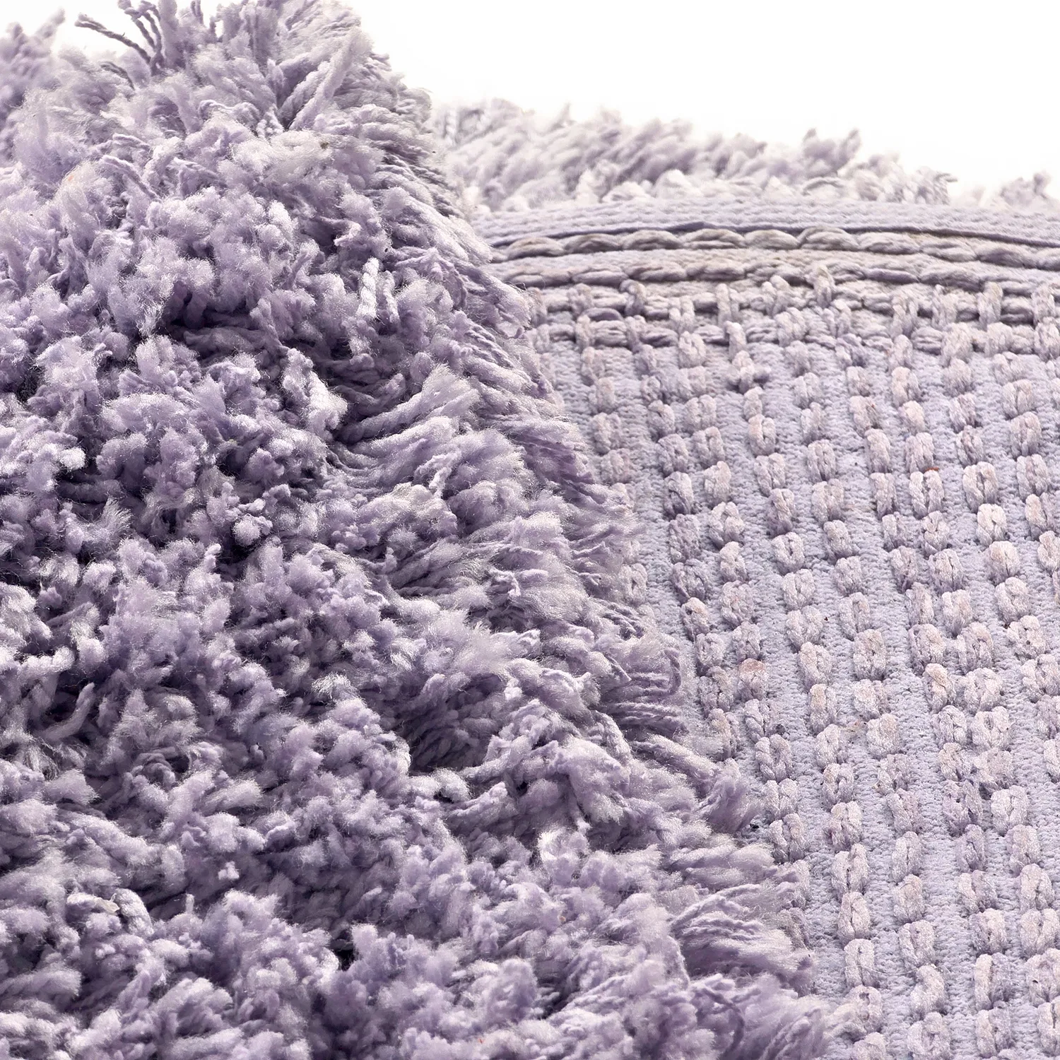 Kerek szőnyeg - Combarro Solid Cotton Shaggy (világos lila)