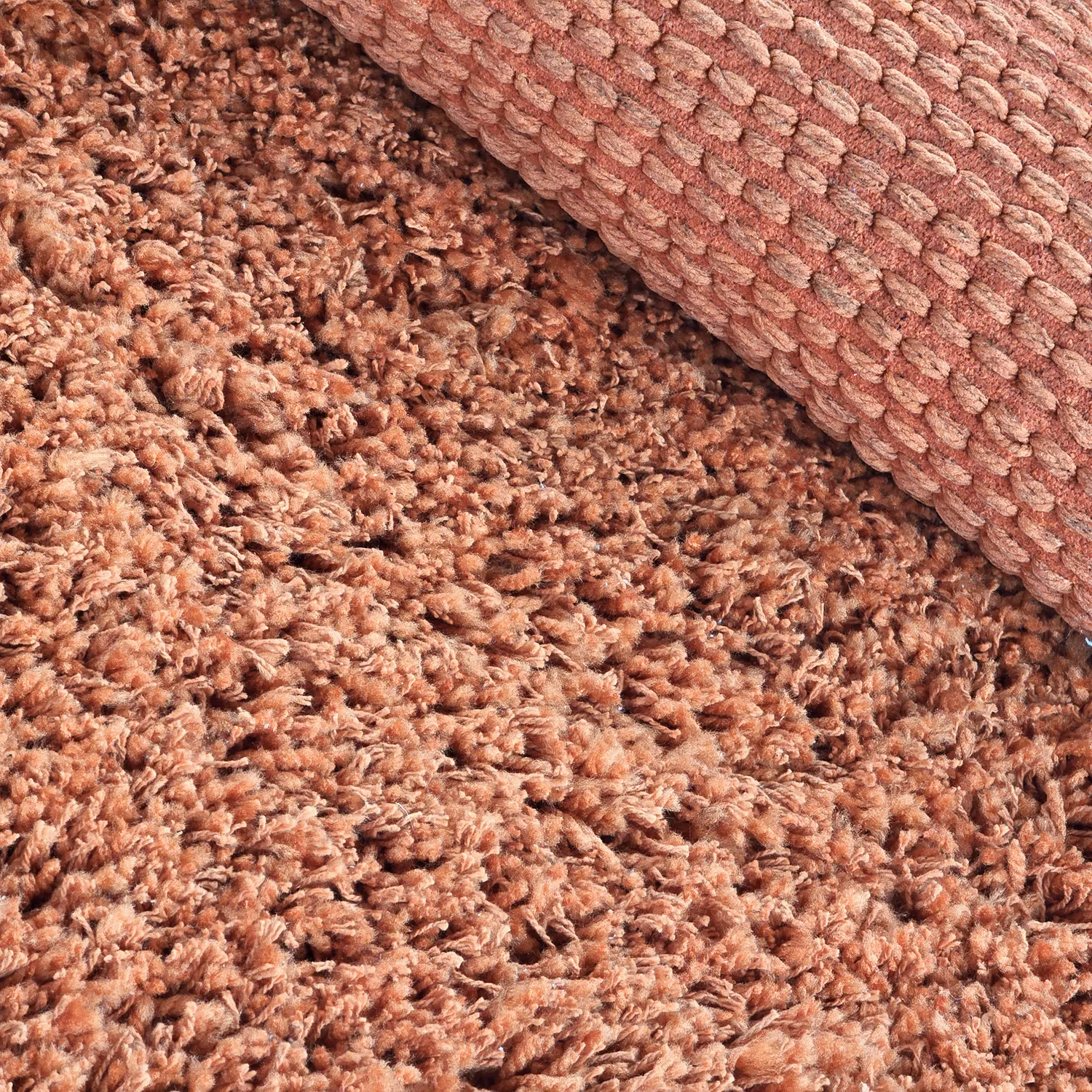 Kerek szőnyeg - Combarro Solid Cotton Shaggy (világos narancs)