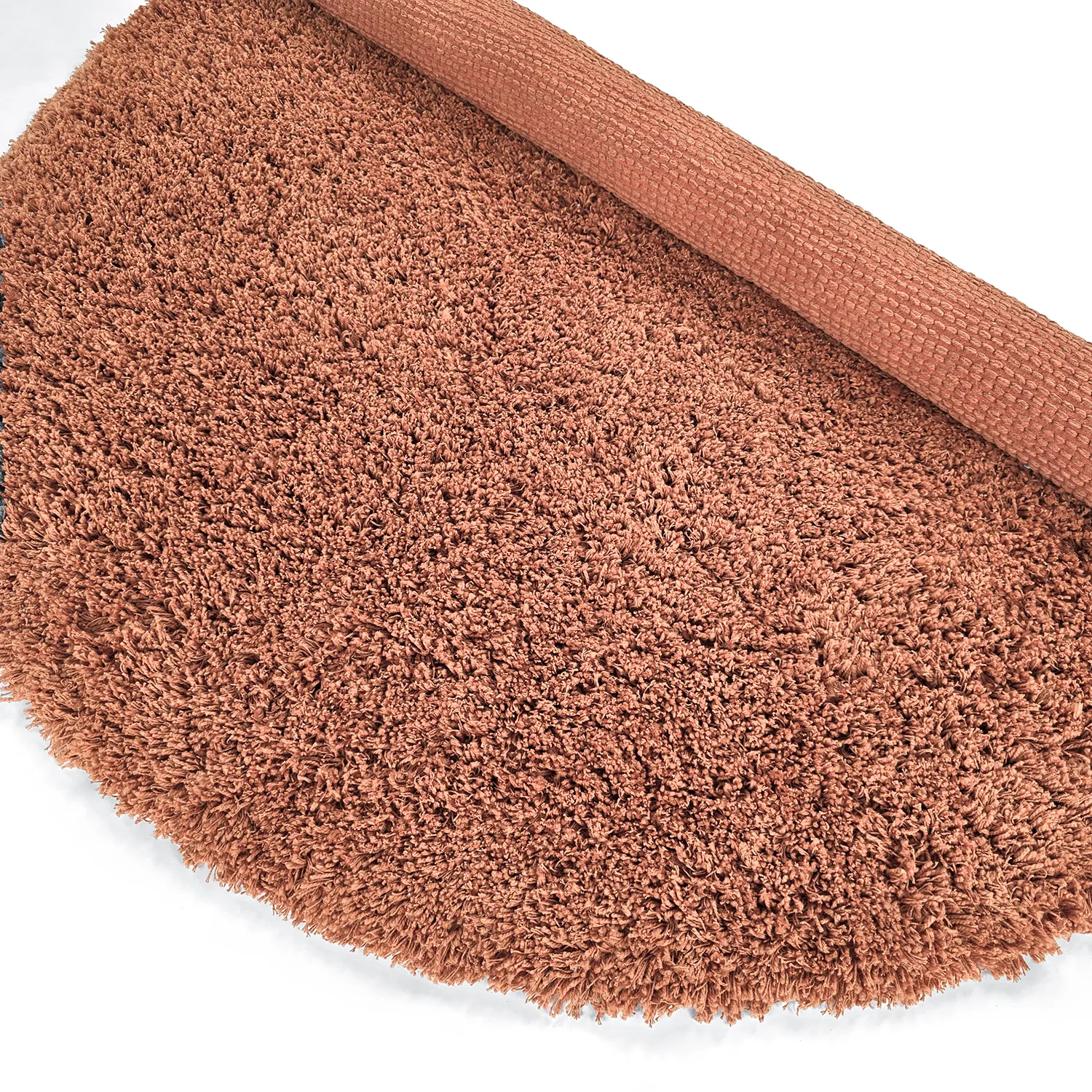 Kerek szőnyeg - Combarro Solid Cotton Shaggy (világos narancs)