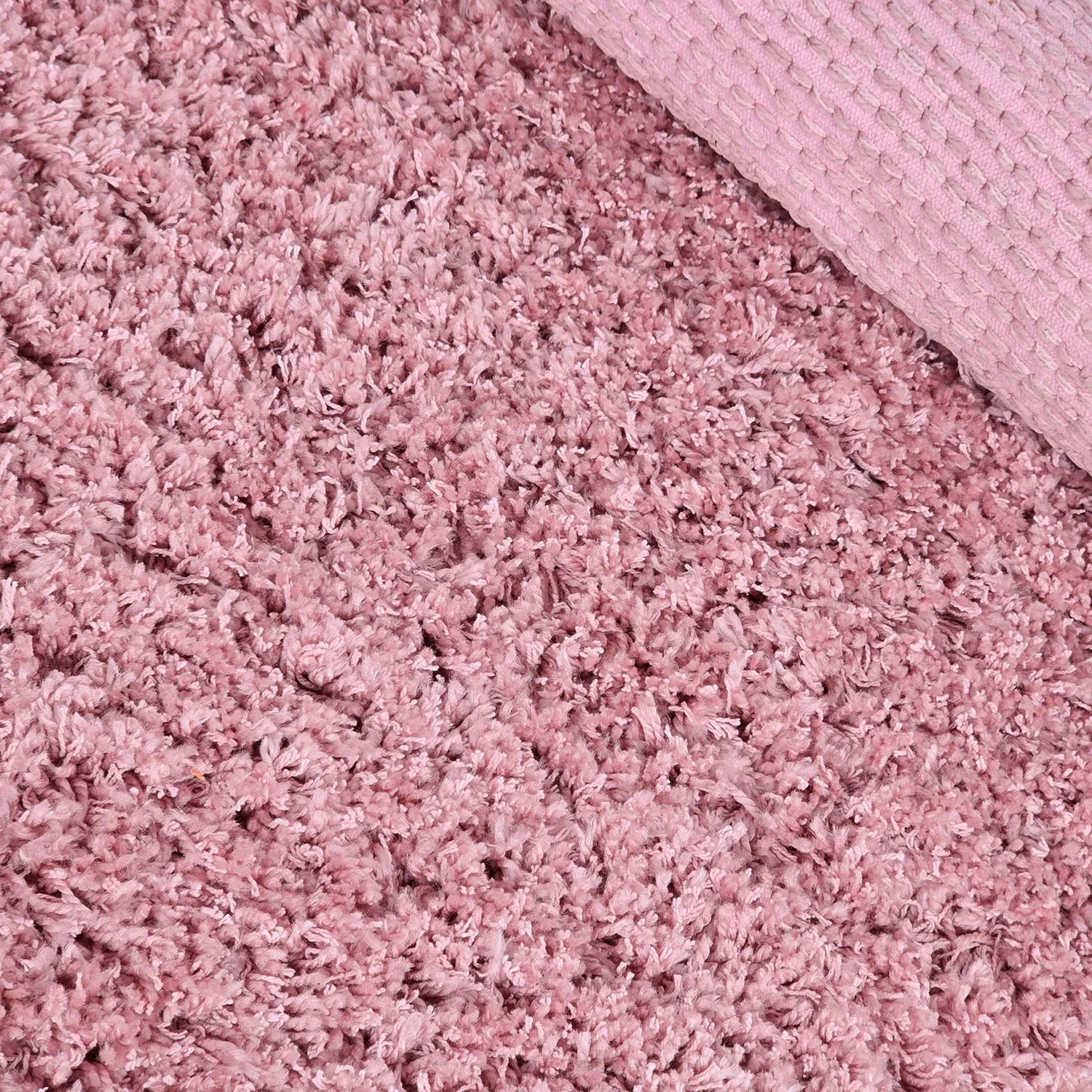 Kerek szőnyeg - Combarro Solid Cotton Shaggy (világos rózsaszín)