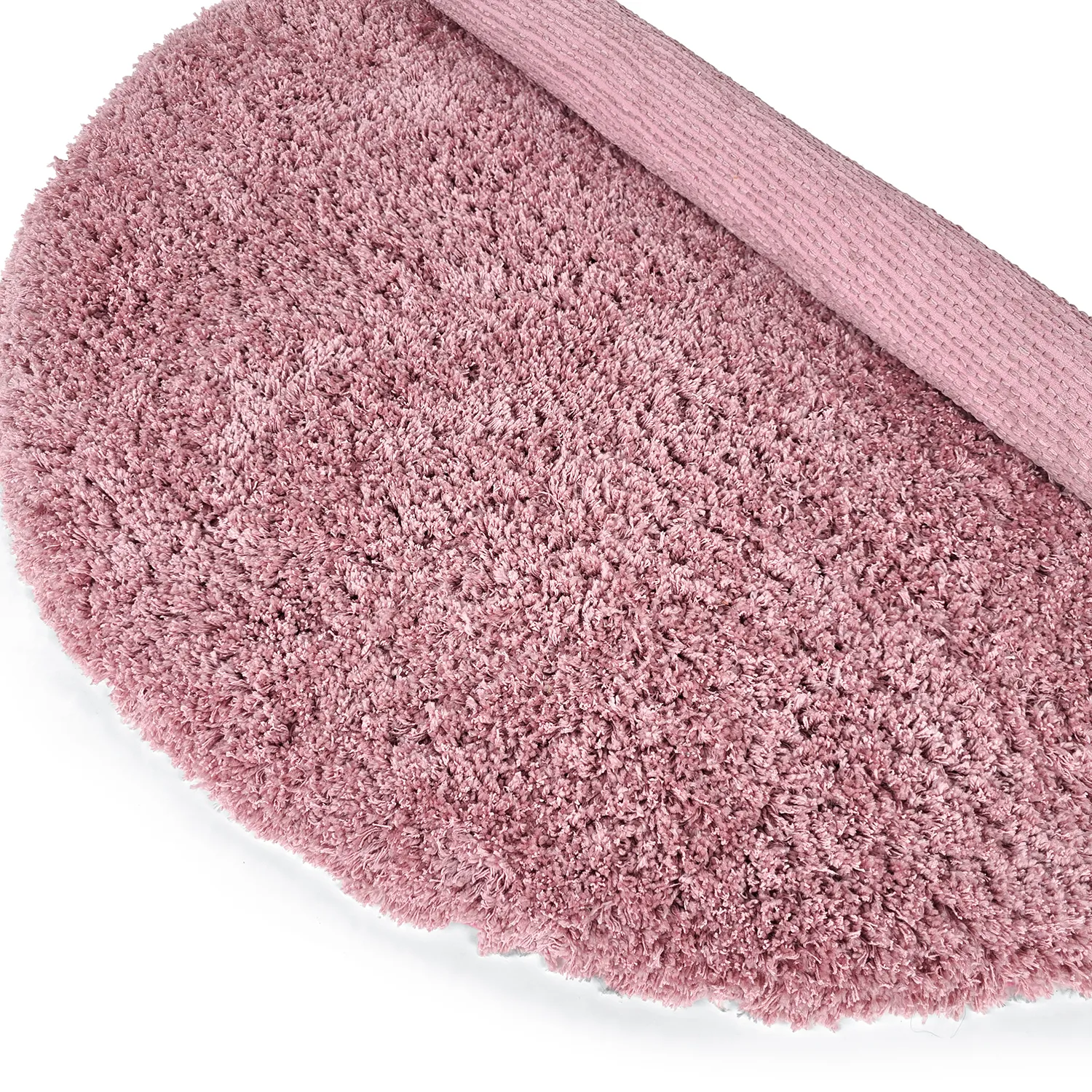 Kerek szőnyeg - Combarro Solid Cotton Shaggy (világos rózsaszín)