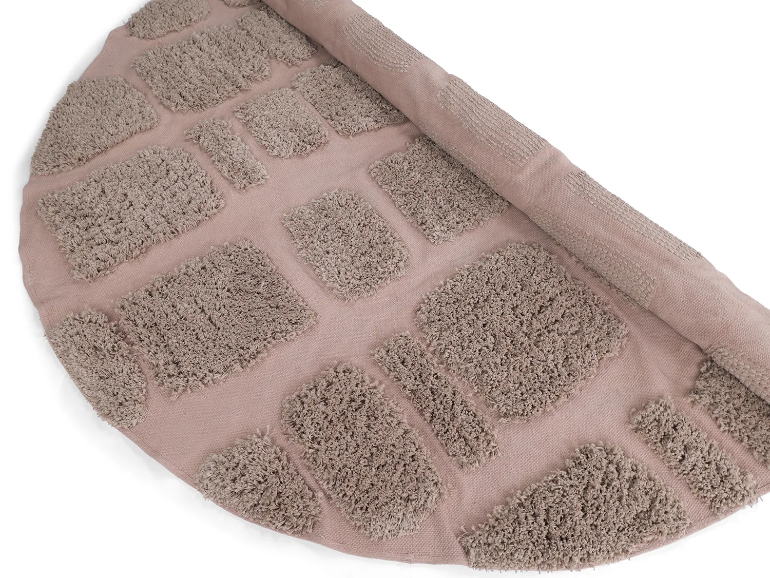 Kerek szőnyeg - Otranto Natural Cotton Shaggy (taupe)