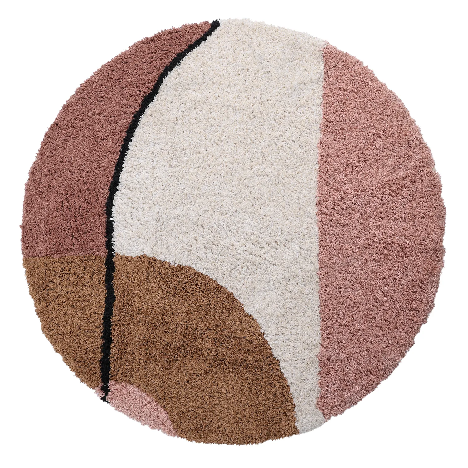 Kerek szőnyeg - Perast Natural Cotton Shaggy (multi)