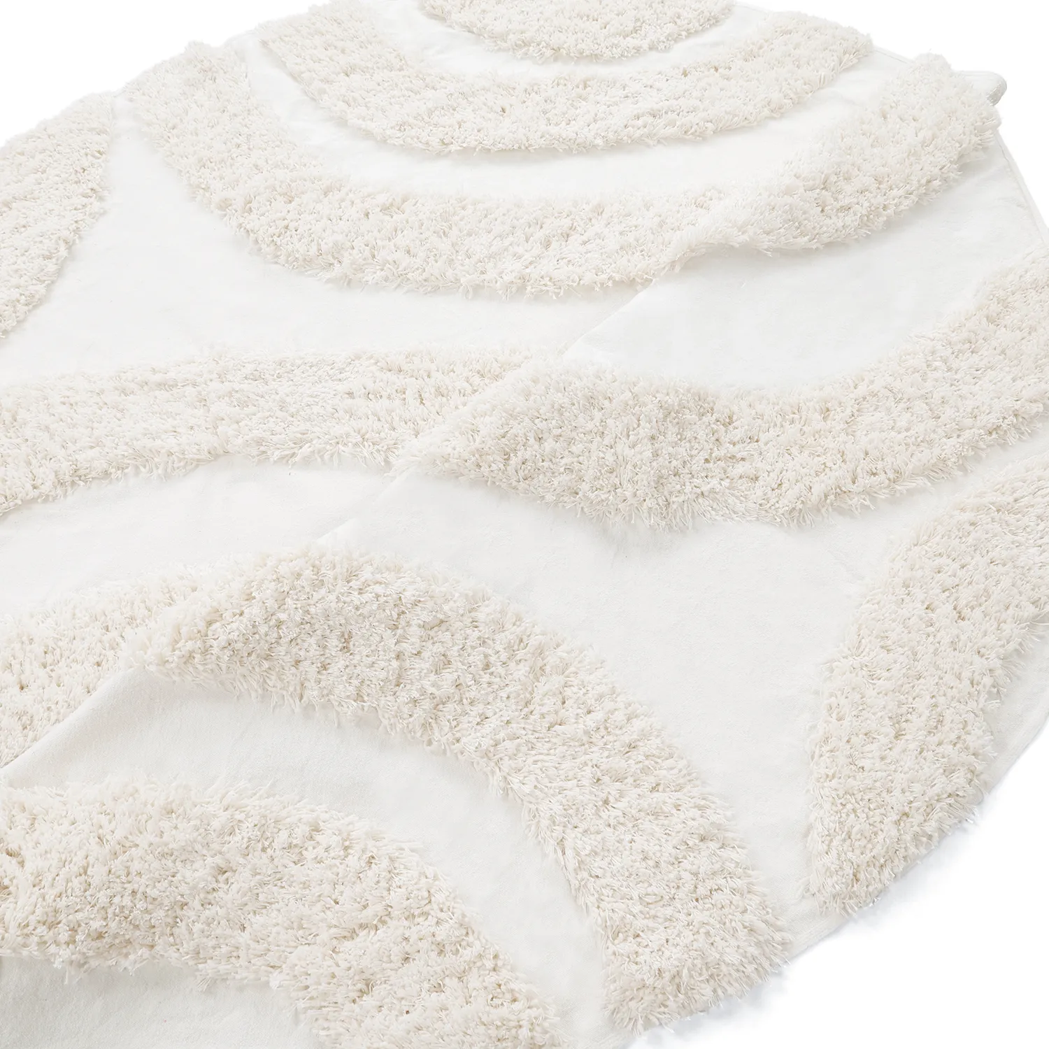 Kerek szőnyeg - Sivota Natural Cotton Shaggy (piszkosfehér)