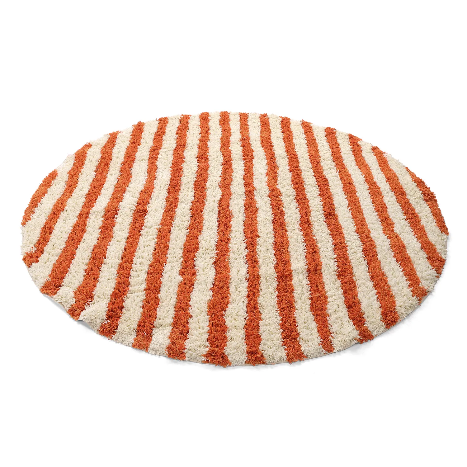 Kerek szőnyeg - Thira Stripe Cotton Shaggy (világossárga/világos narancs)