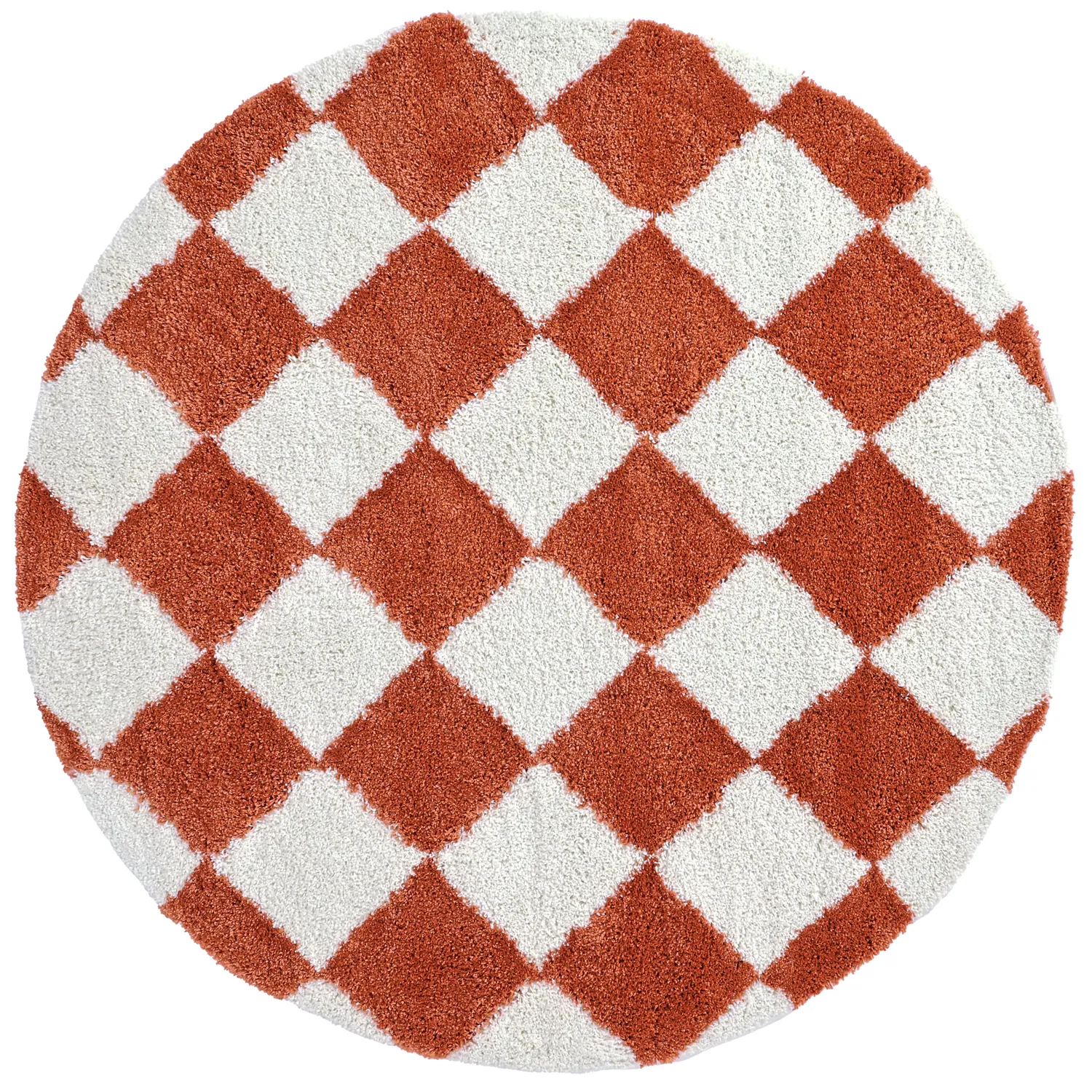 Kerek szőnyegek - Albi (fehér/narancs)