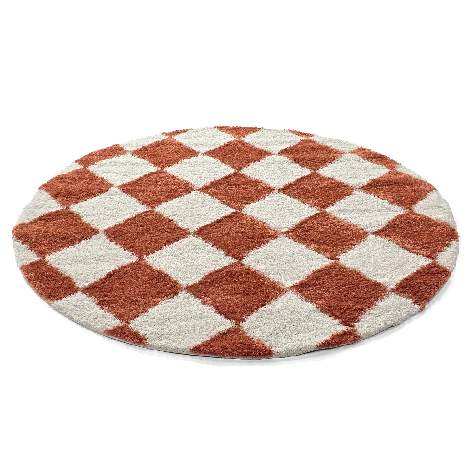 Kerek szőnyegek - Albi (fehér/narancs)