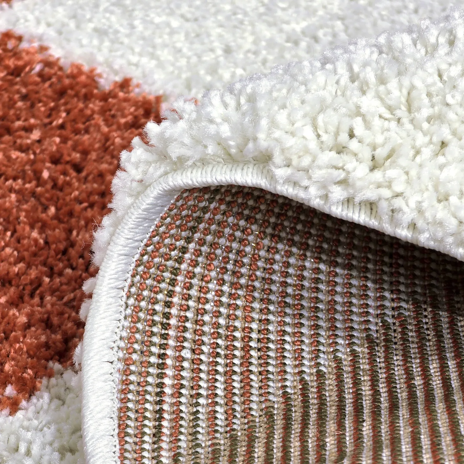 Kerek szőnyegek - Albi (fehér/narancs)