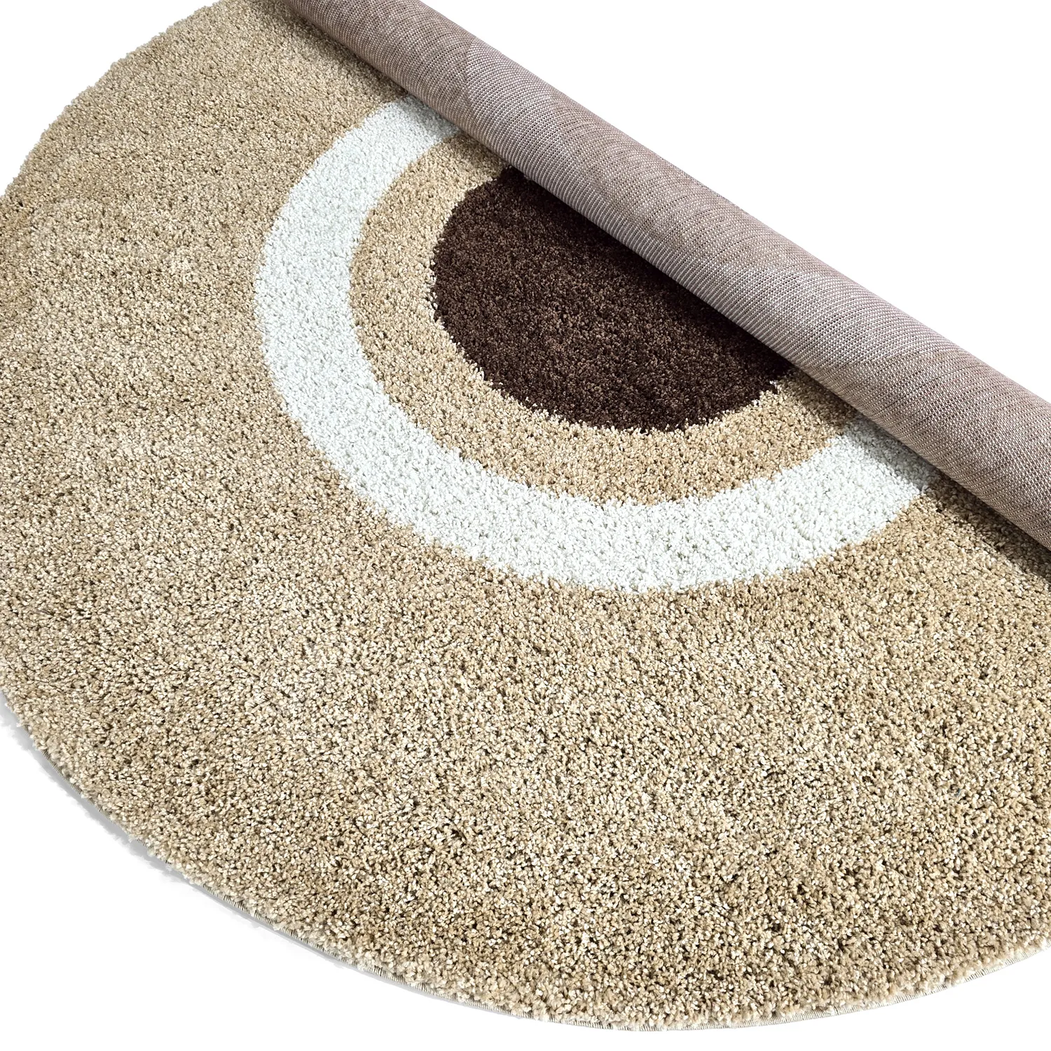 Kerek szőnyegek - Alsace (bézs/fehér/barna)