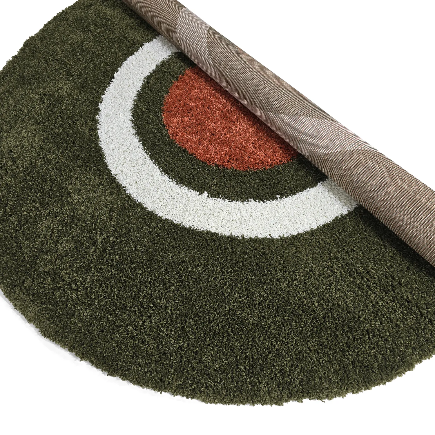 Kerek szőnyegek - Alsace (zöld/fehér/narancs)