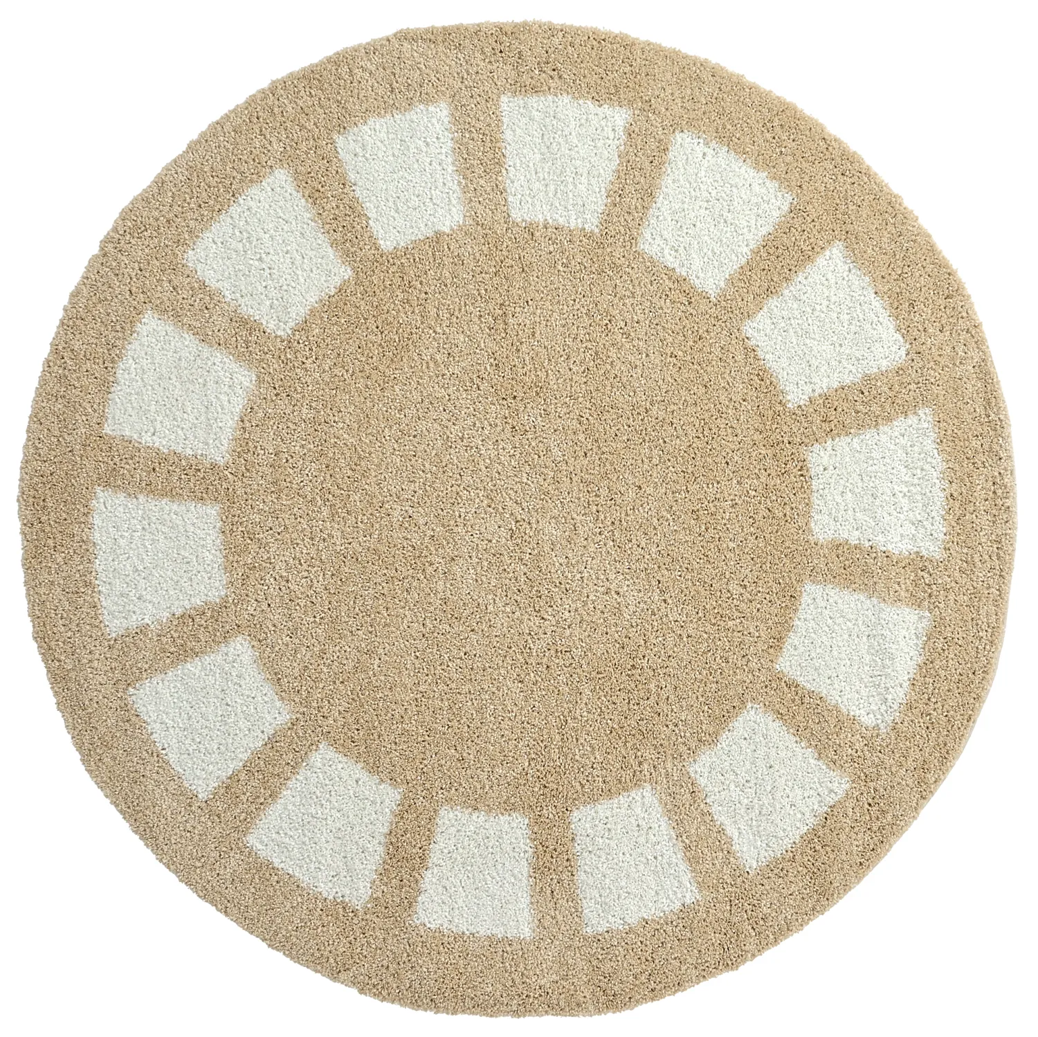 Kerek szőnyegek - Asilah (bézs/fehér)