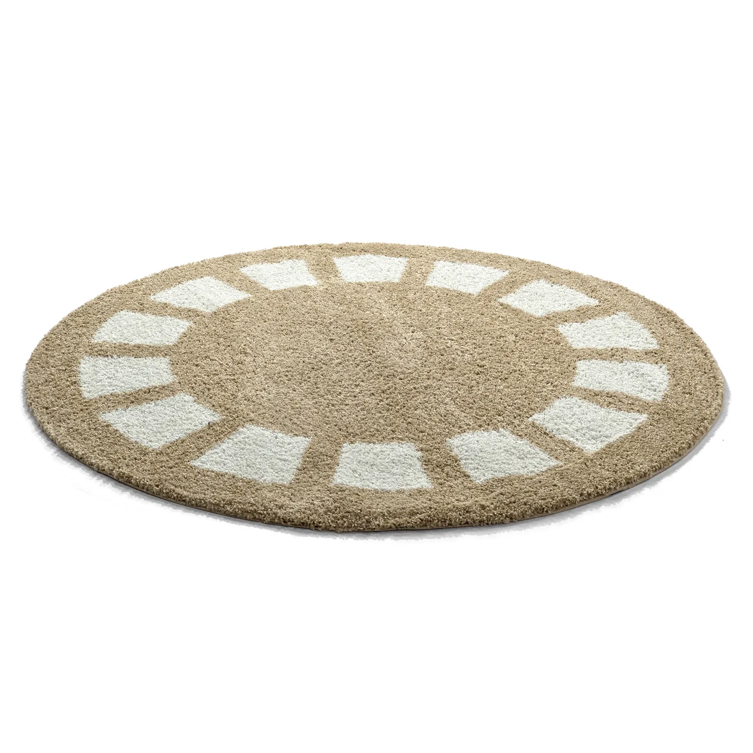 Kerek szőnyegek - Asilah (bézs/fehér)