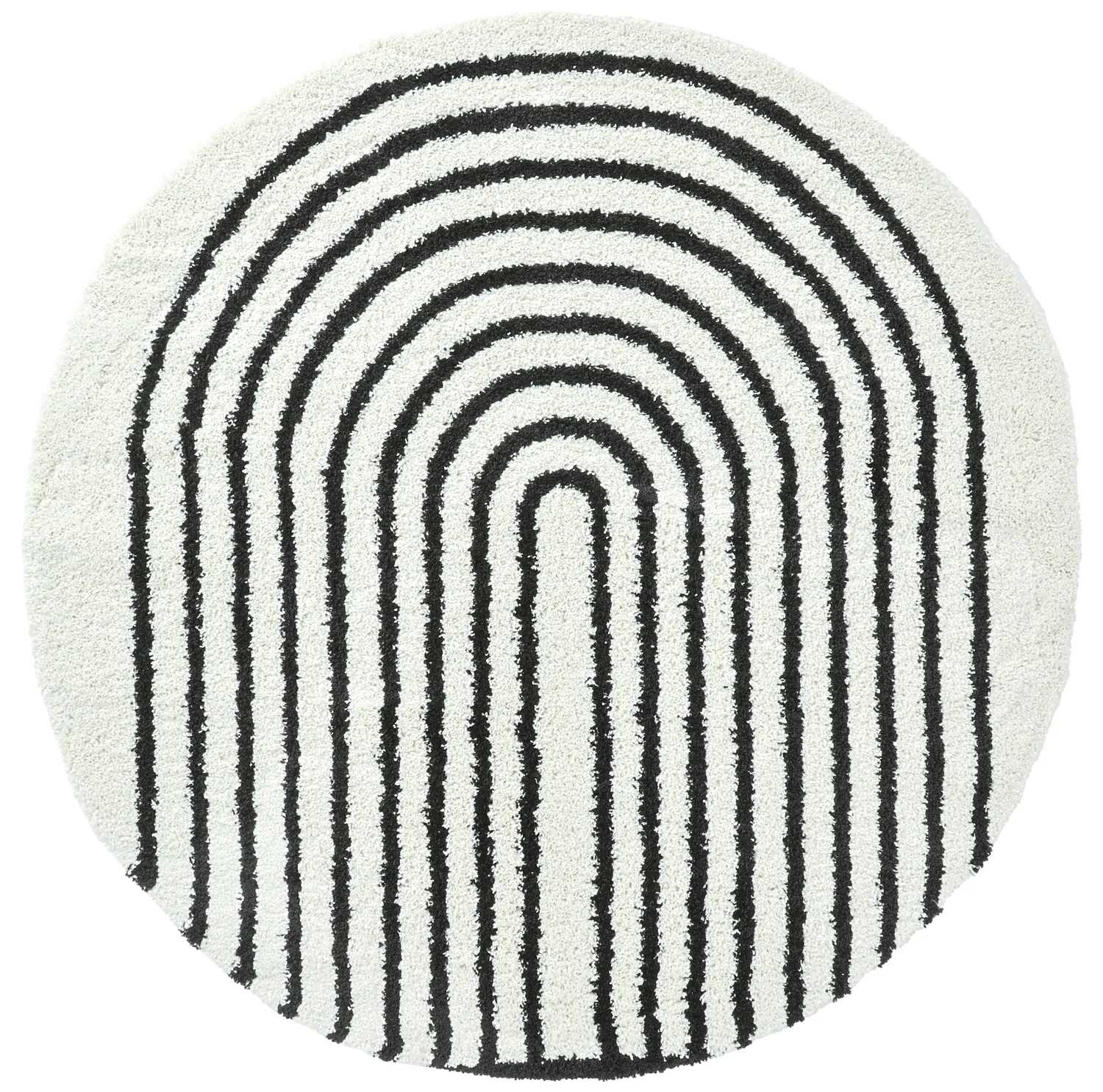 Kerek szőnyegek - Cluny (fehér/fekete)