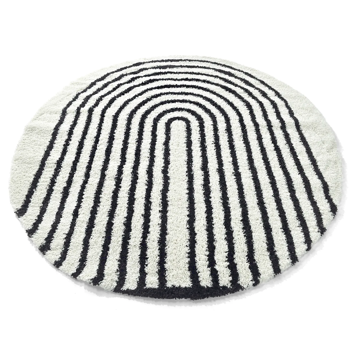 Kerek szőnyegek - Cluny (fehér/fekete)