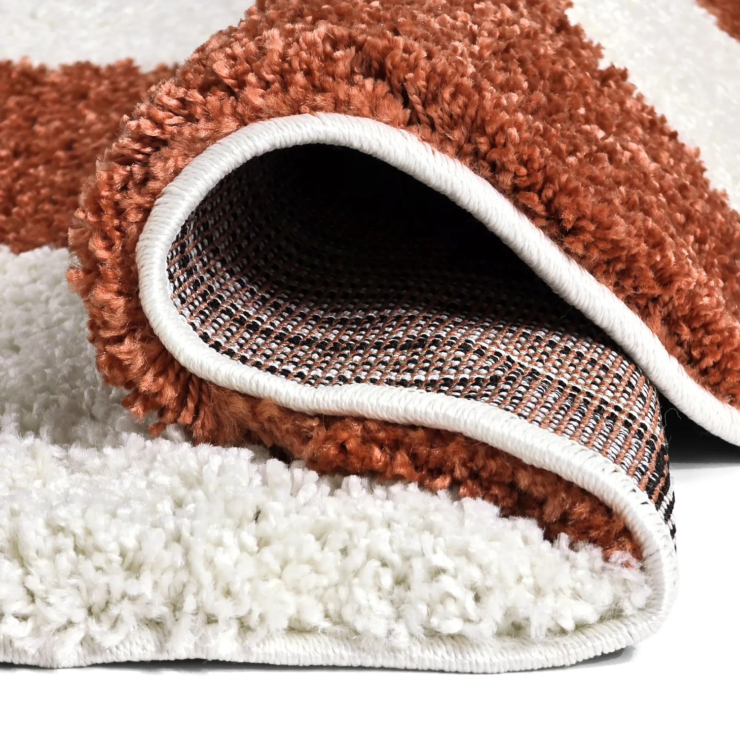 Kerek szőnyegek - Gordes (narancs/fehér)