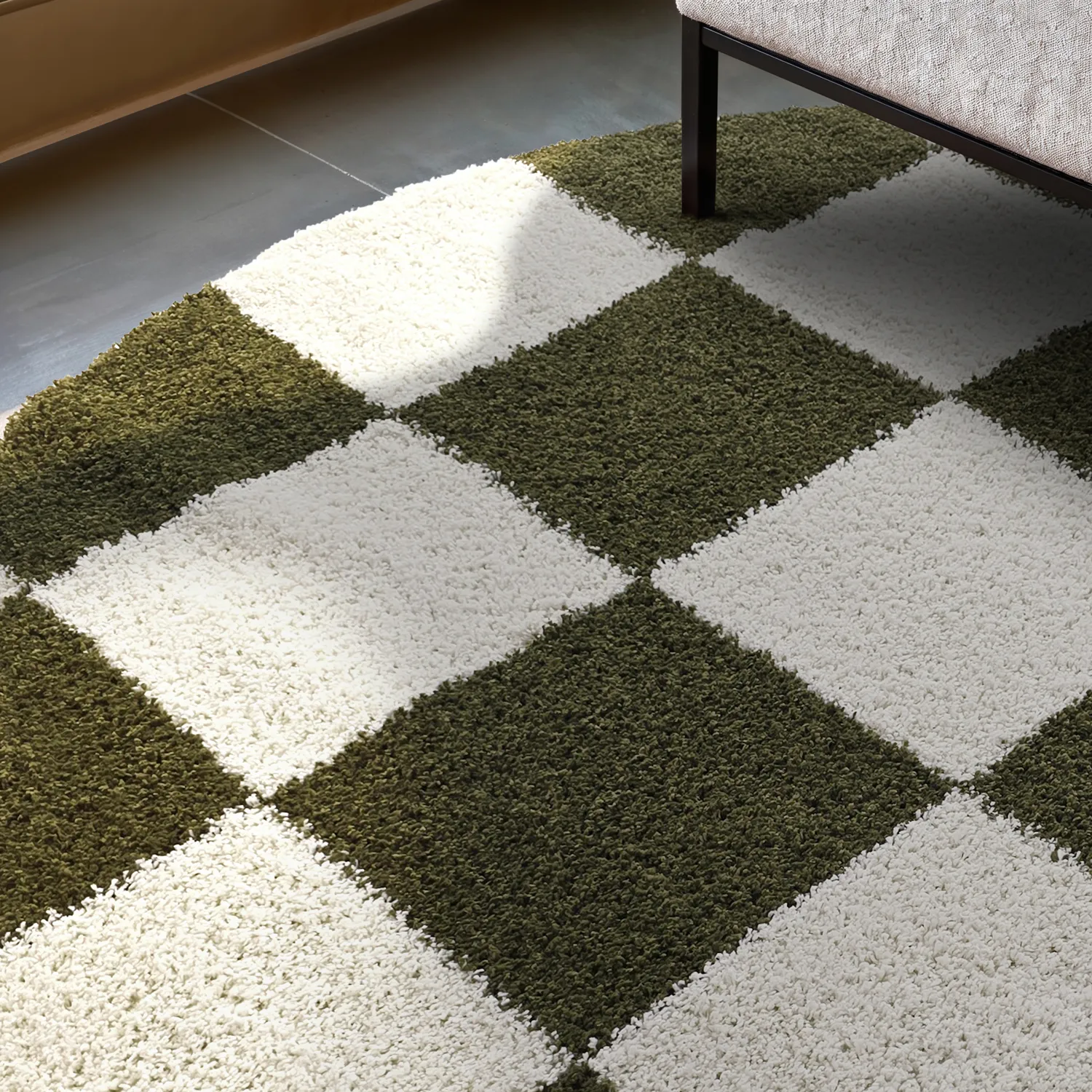 Kerek szőnyegek - Gordes (zöld/fehér)