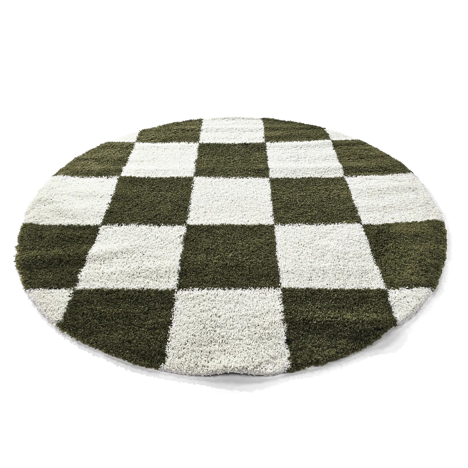 Kerek szőnyegek - Gordes (zöld/fehér)