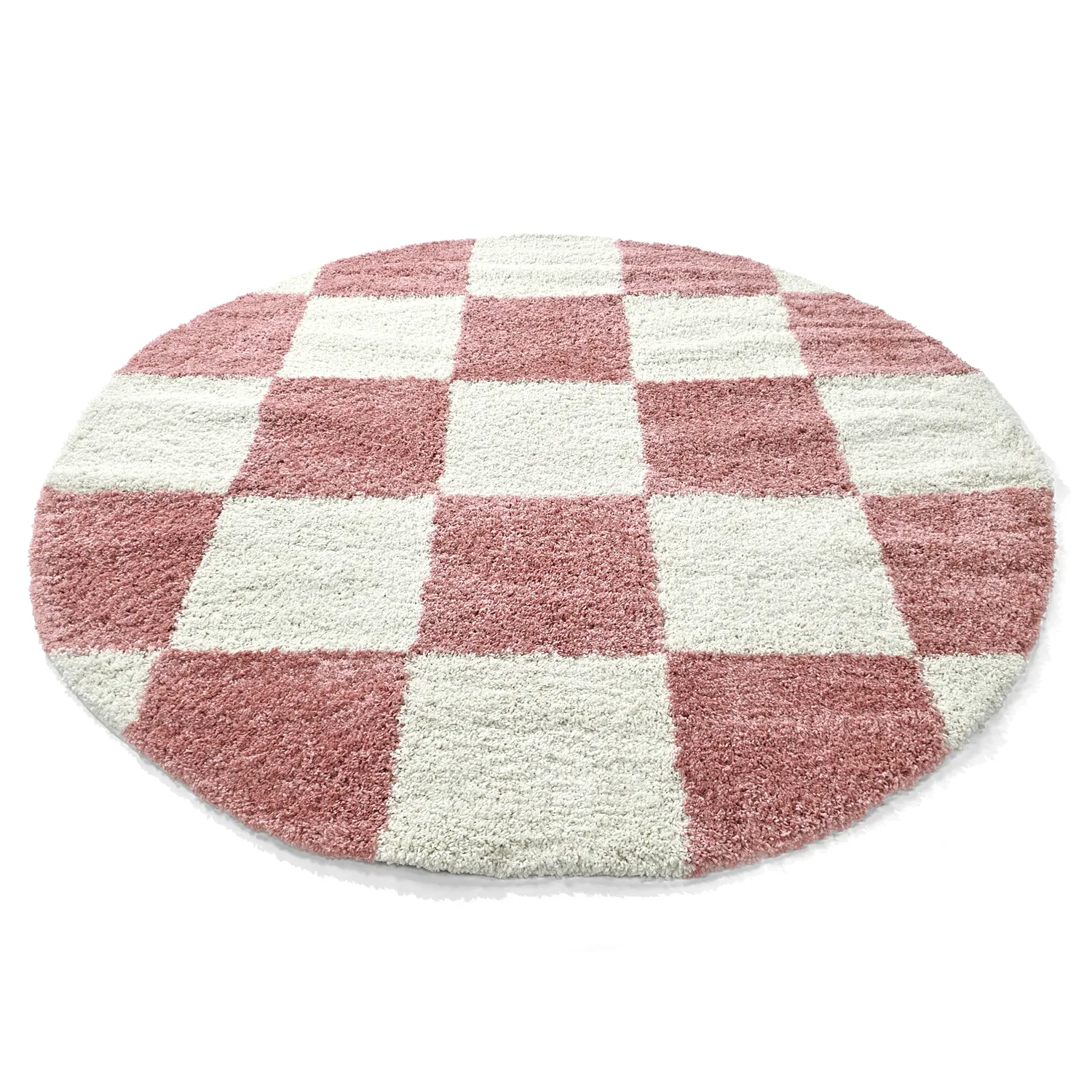 Kerek szőnyegek - Gordes (rózsaszín/fehér)