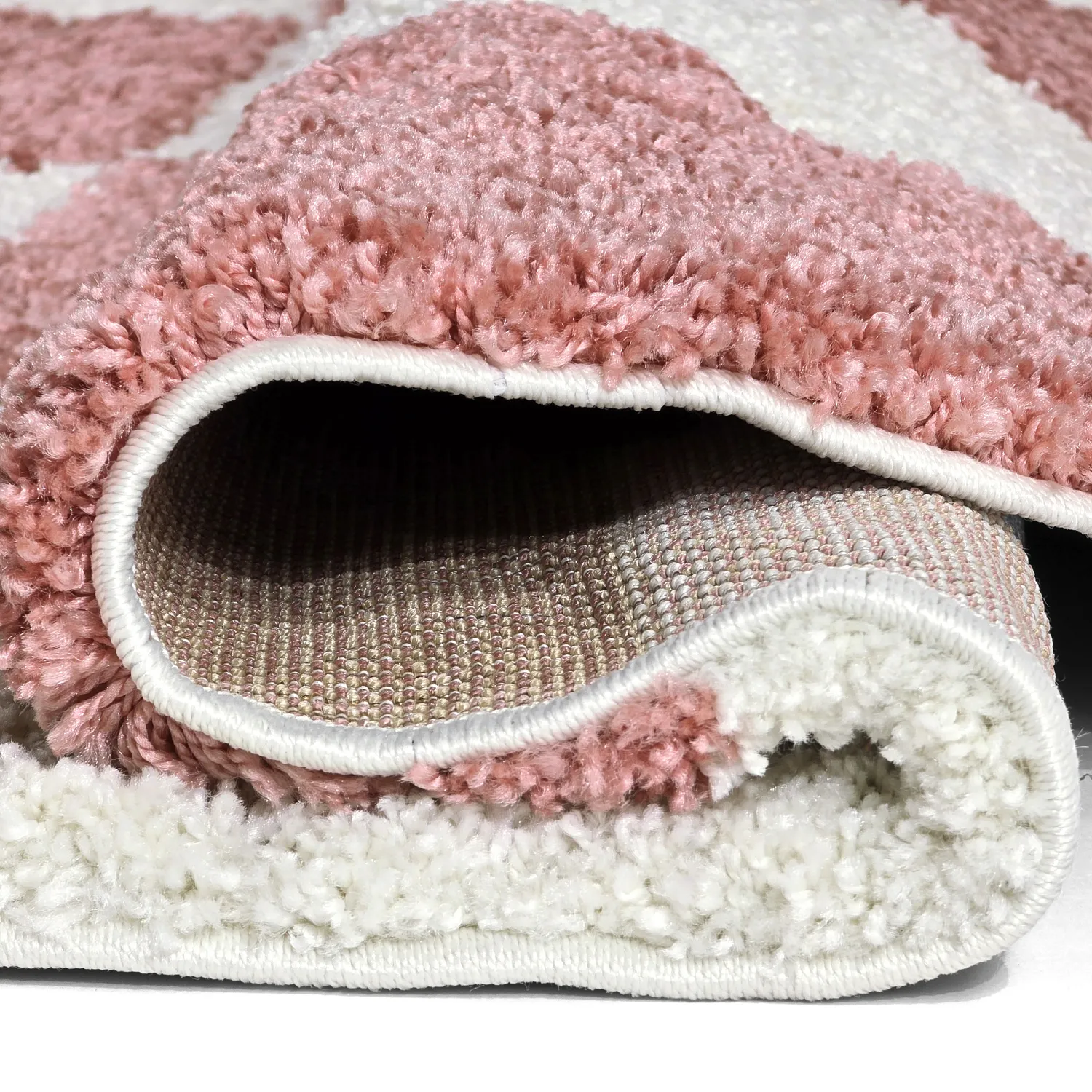 Kerek szőnyegek - Gordes (rózsaszín/fehér)