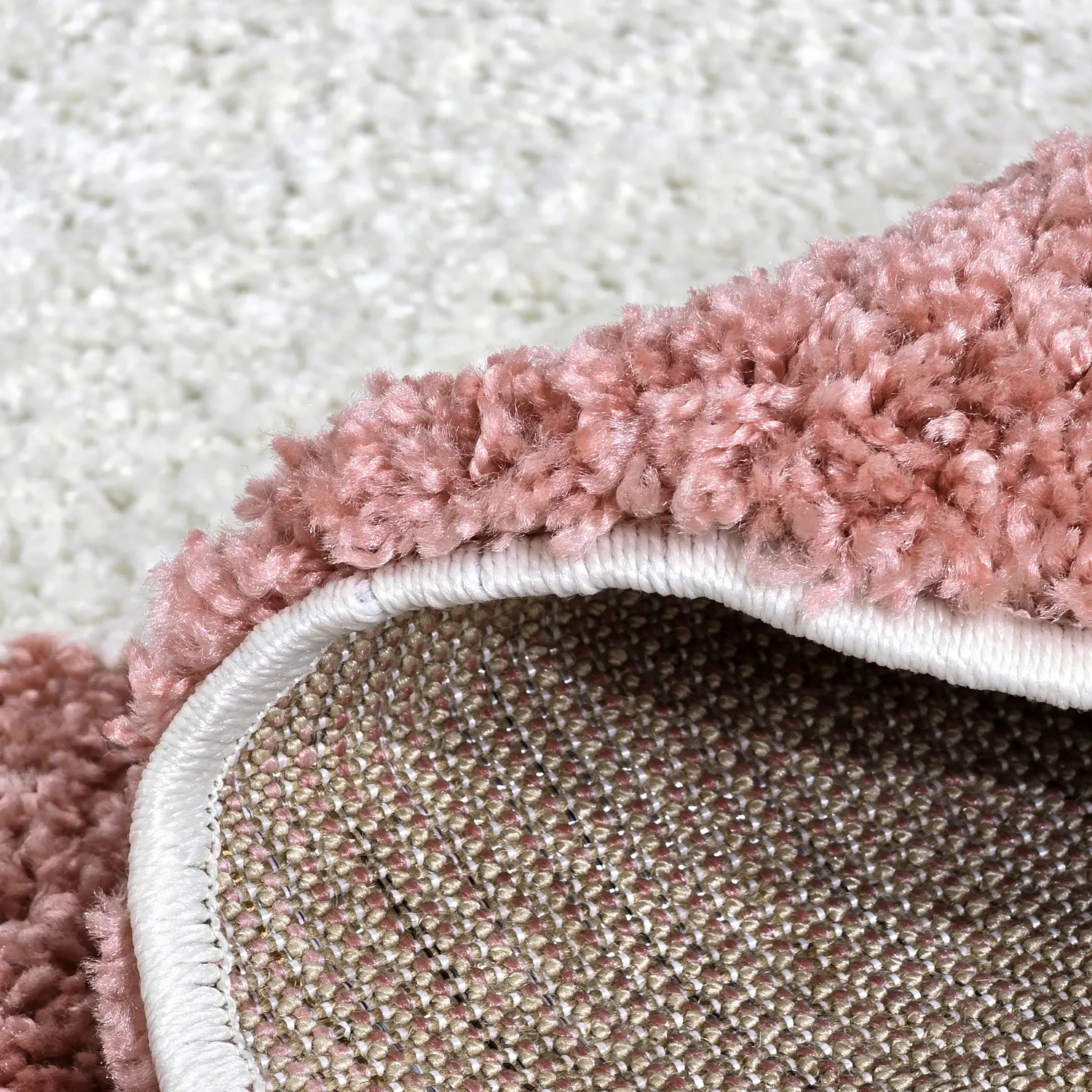 Kerek szőnyegek - Gordes (rózsaszín/fehér)