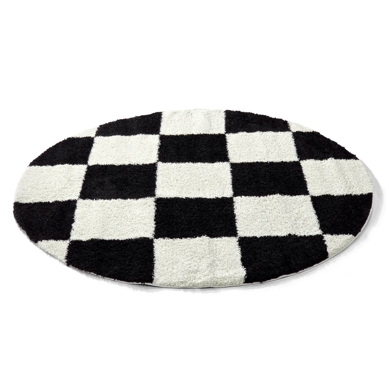 Kerek szőnyegek - Gordes (fekete/fehér)