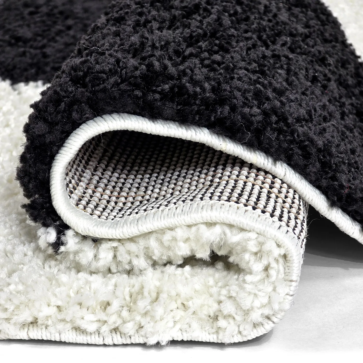 Kerek szőnyegek - Gordes (fekete/fehér)