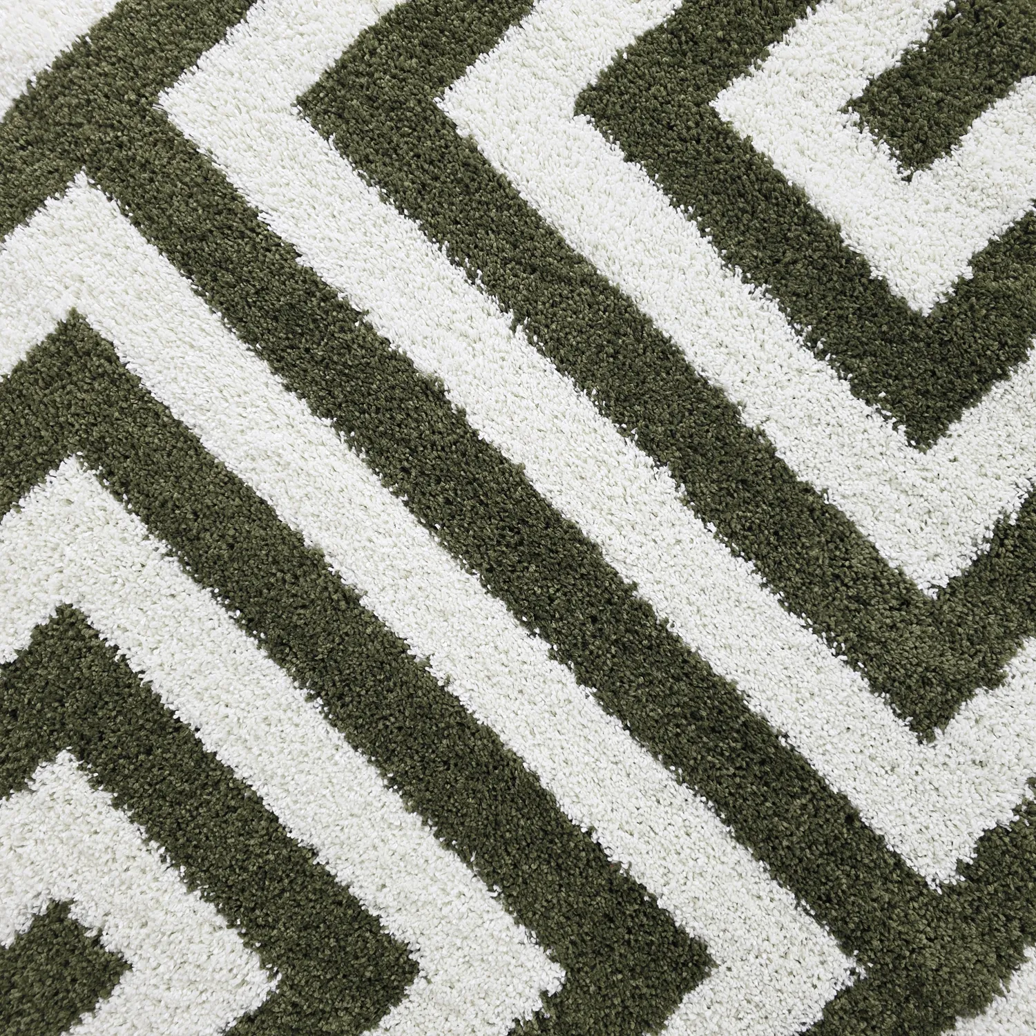 Kerek szőnyegek - Imilchil (fehér/zöld)