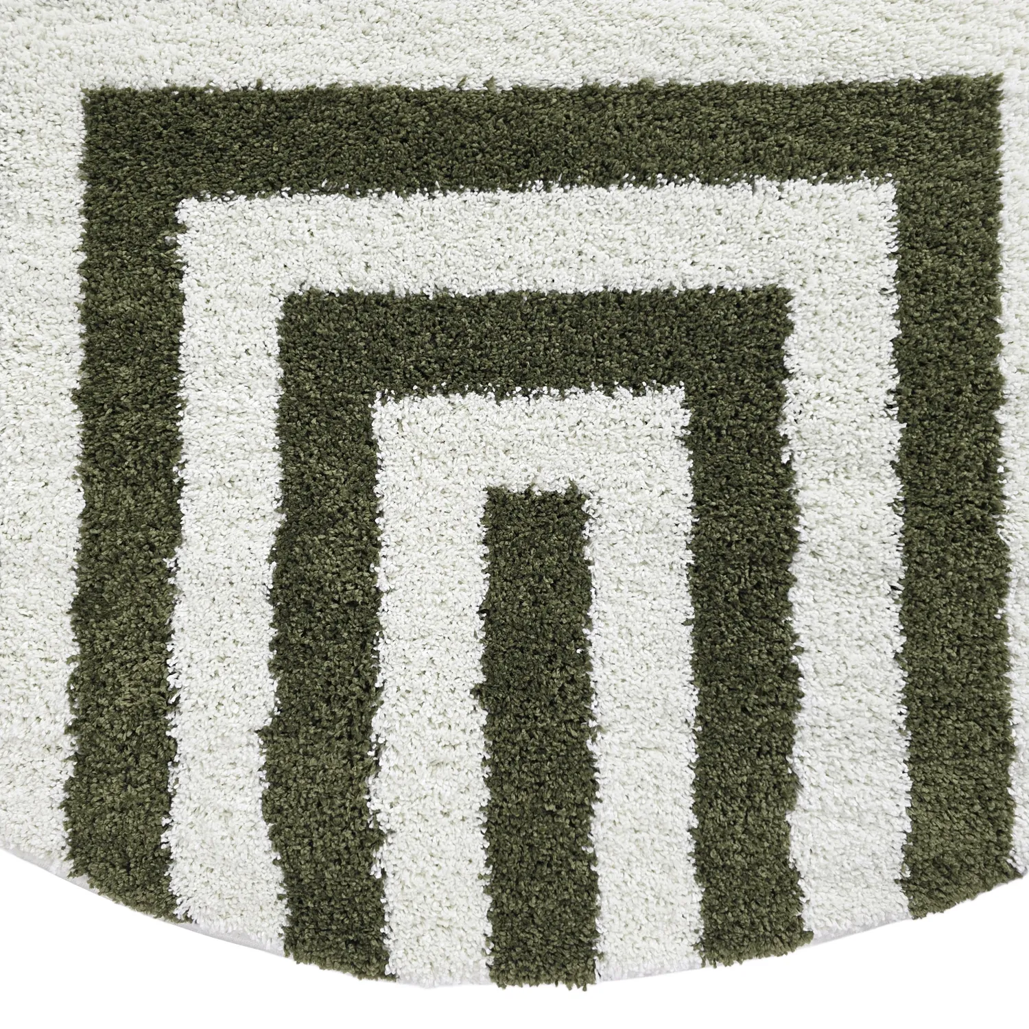 Kerek szőnyegek - Imilchil (fehér/zöld)