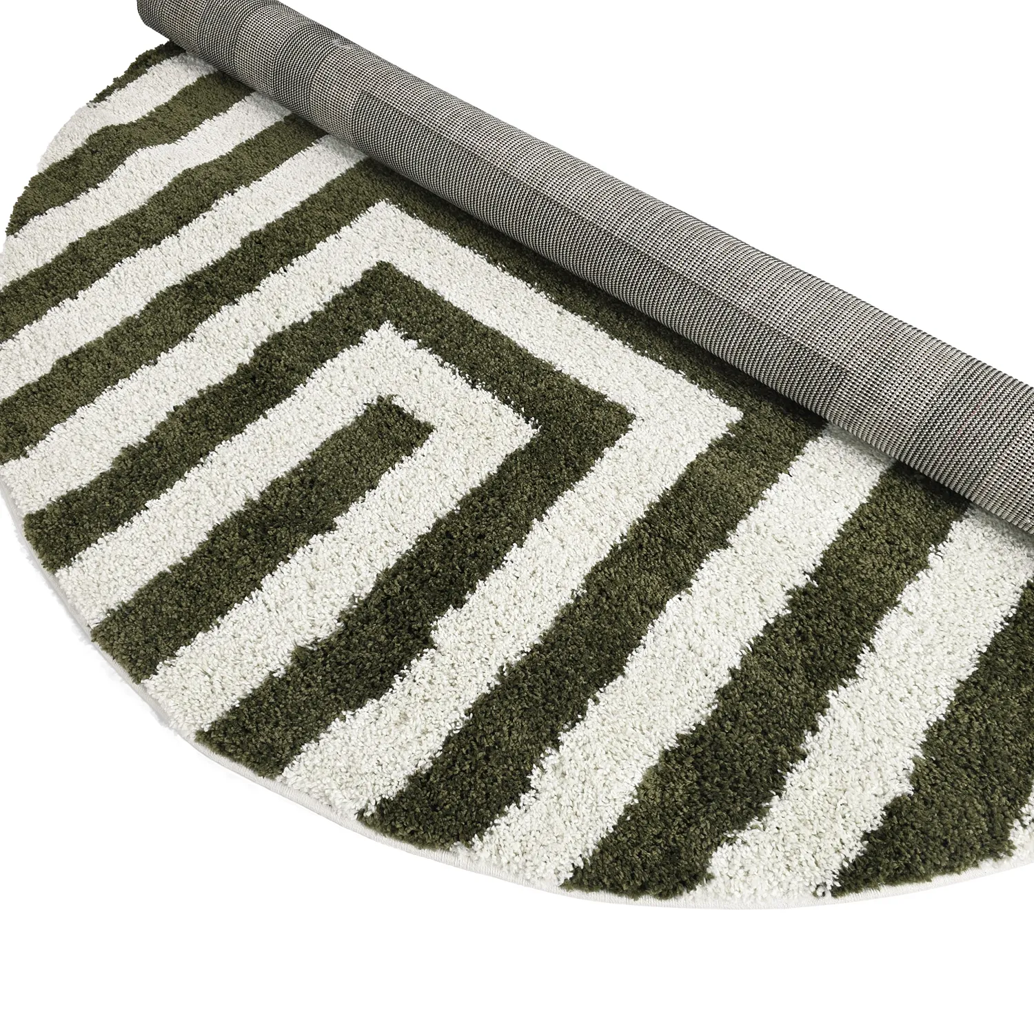 Kerek szőnyegek - Imilchil (fehér/zöld)